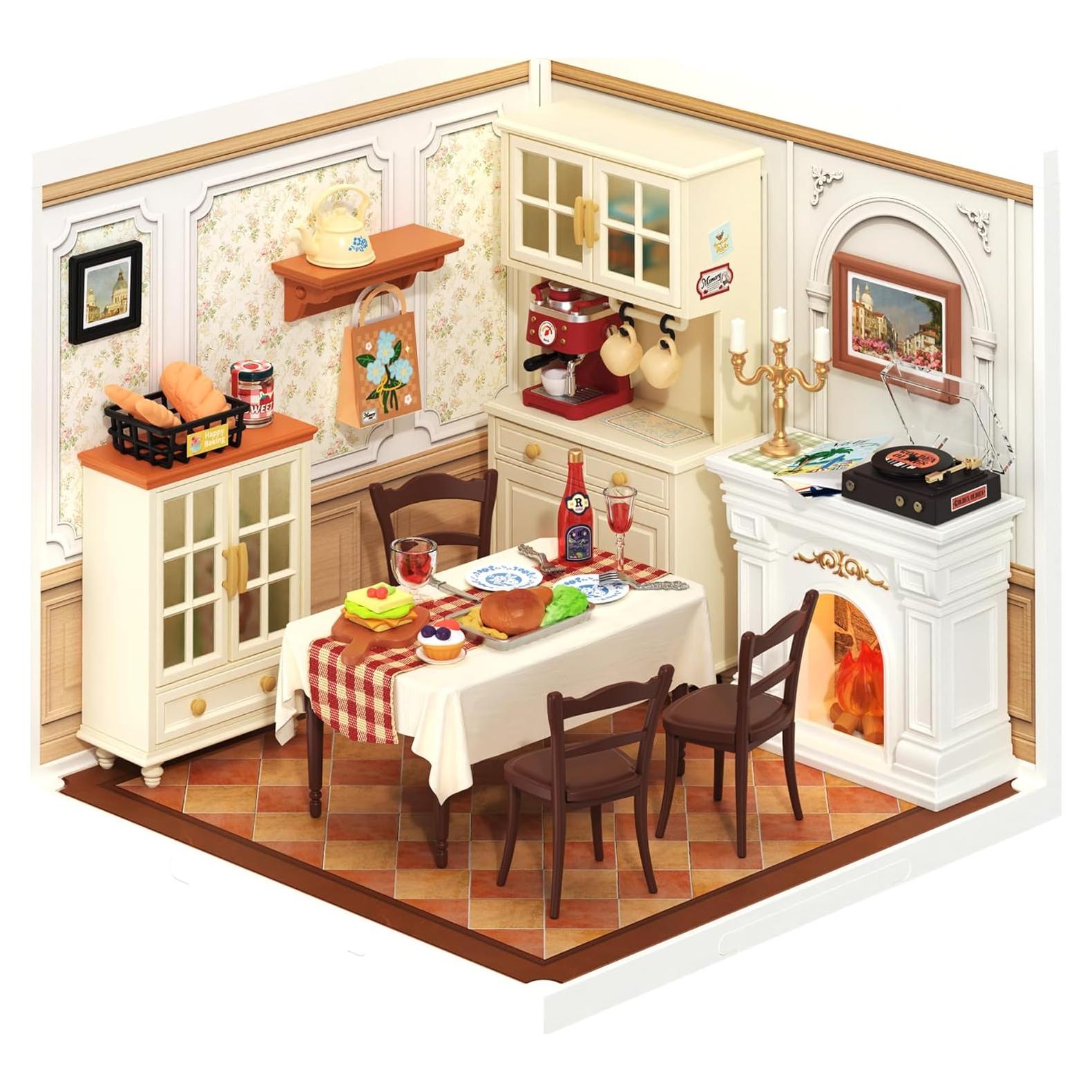 ROBOTIME Set de Construcción Mini Casa Comedor Cálido