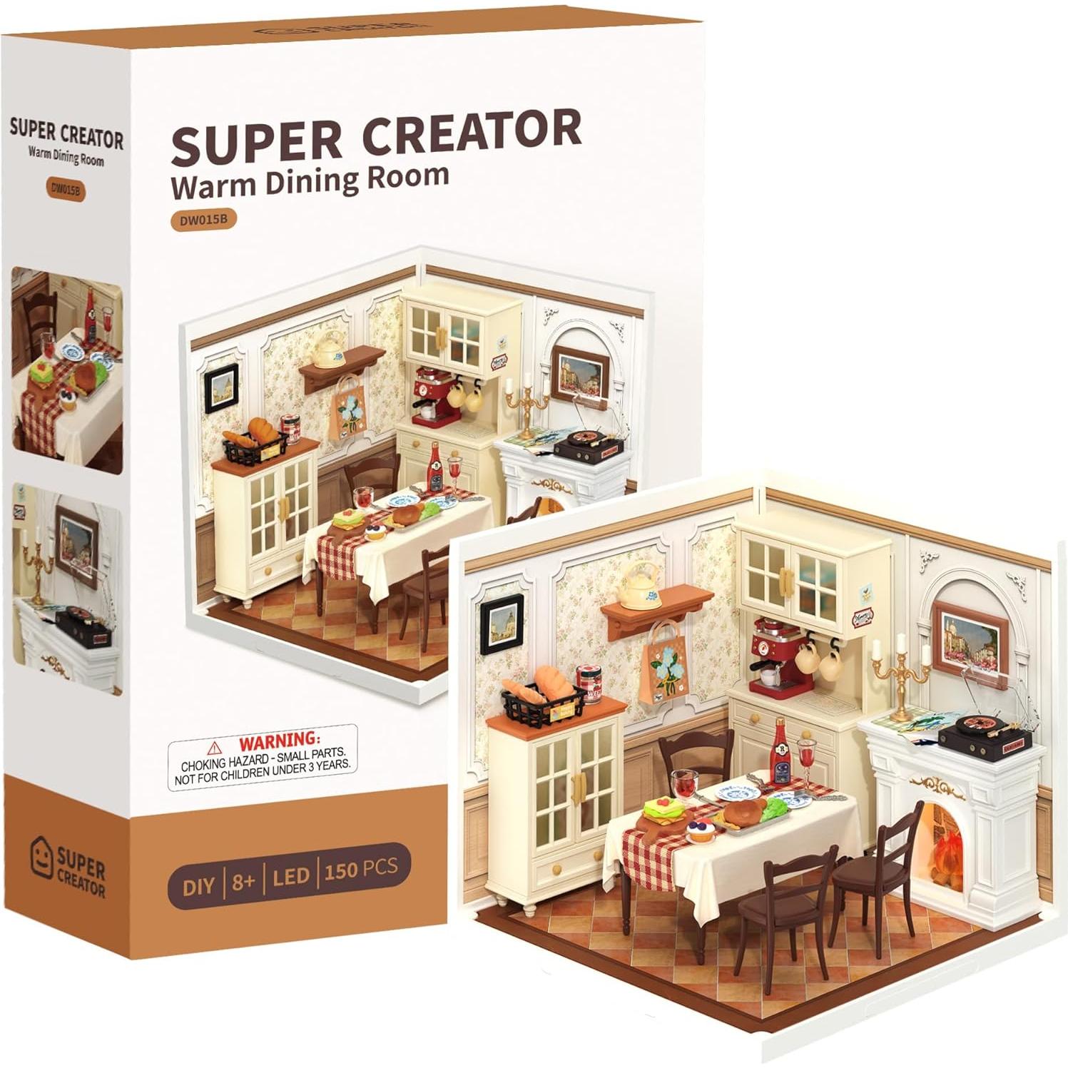 ROBOTIME Set de Construcción Mini Casa Comedor Cálido