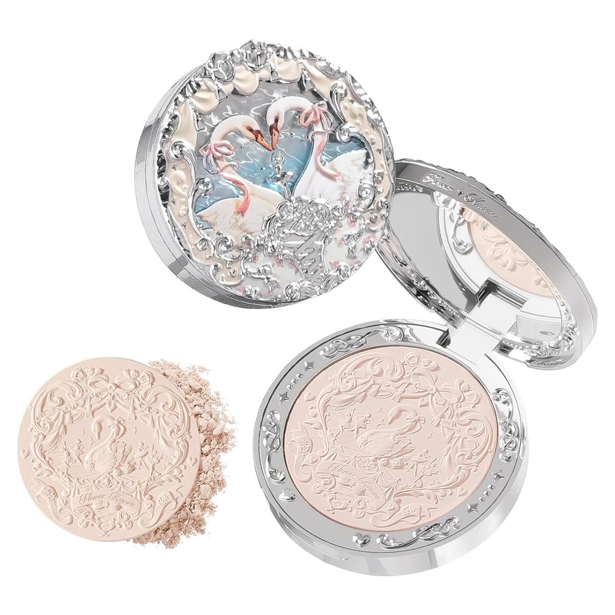 Rubor en Polvo Mate Flower Knows 4.8g 01 Cisne Niveo