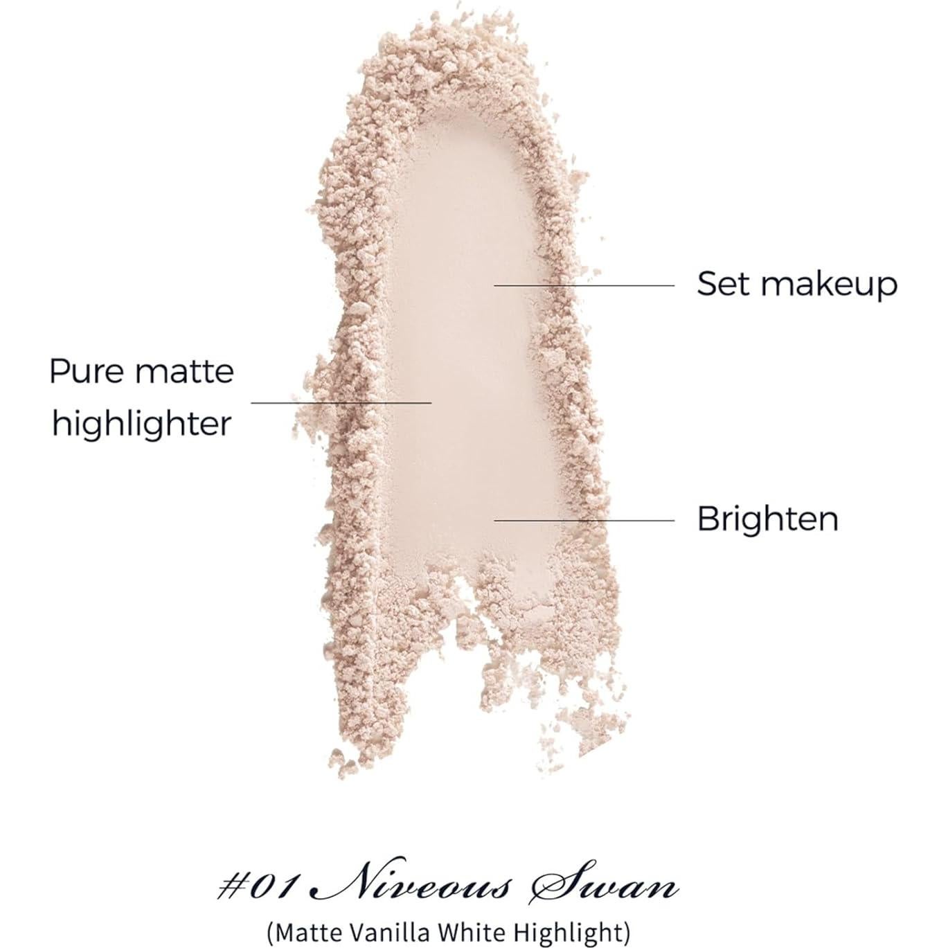 Rubor en Polvo Mate Flower Knows 4.8g 01 Cisne Niveo