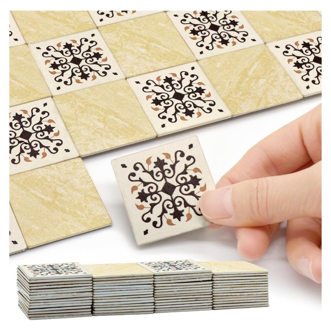 Baldosas para Casa de Muñecas iLAND 60 Piezas Doble Cara