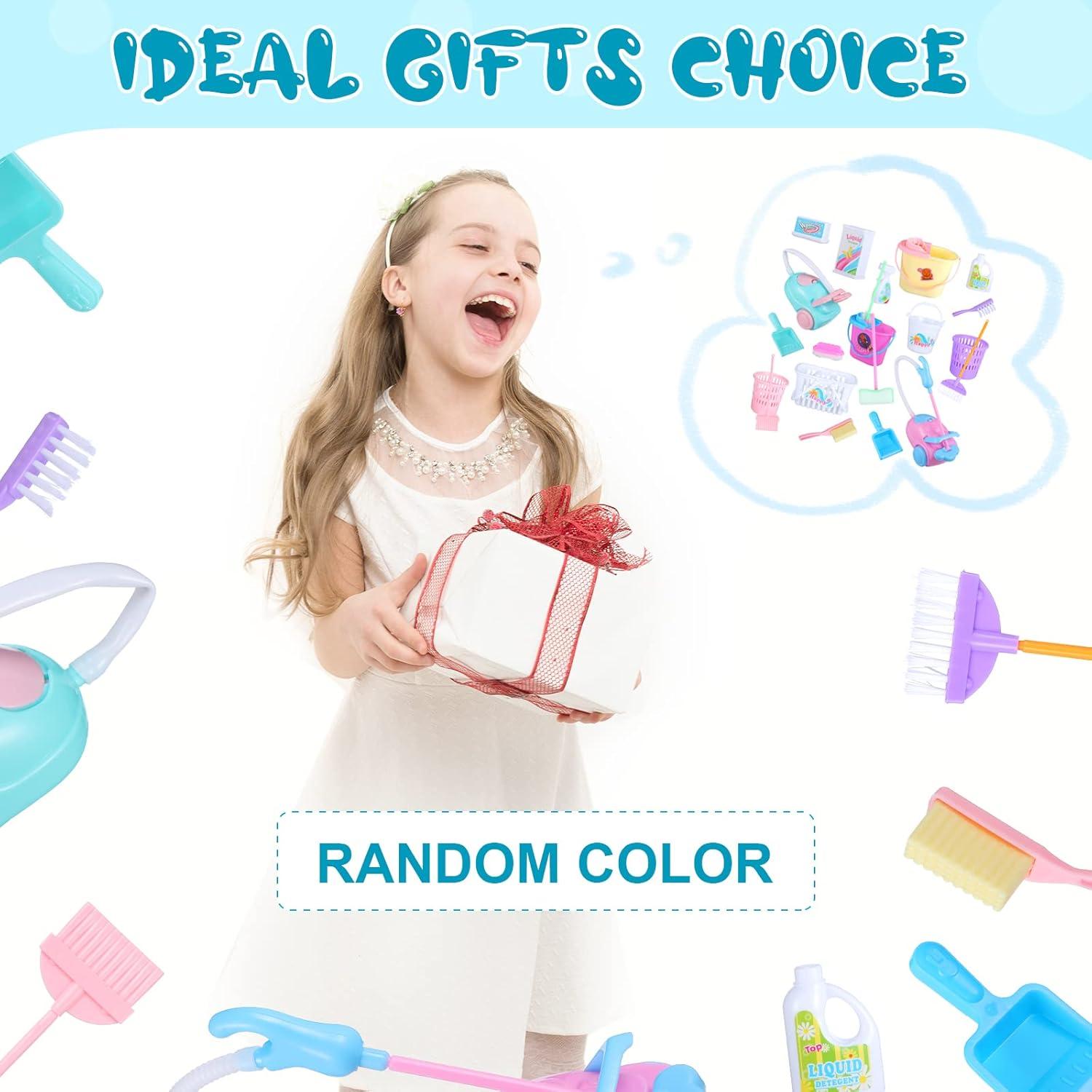 22 Piezas Mini Juguetes de Limpieza para Casa de Muñecas