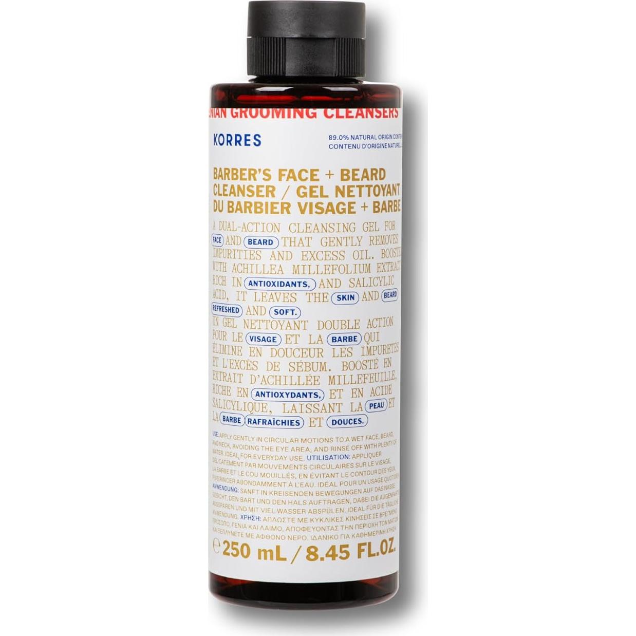 Gel Limpiador KORRES Athenian para Cara y Barba 250 ml