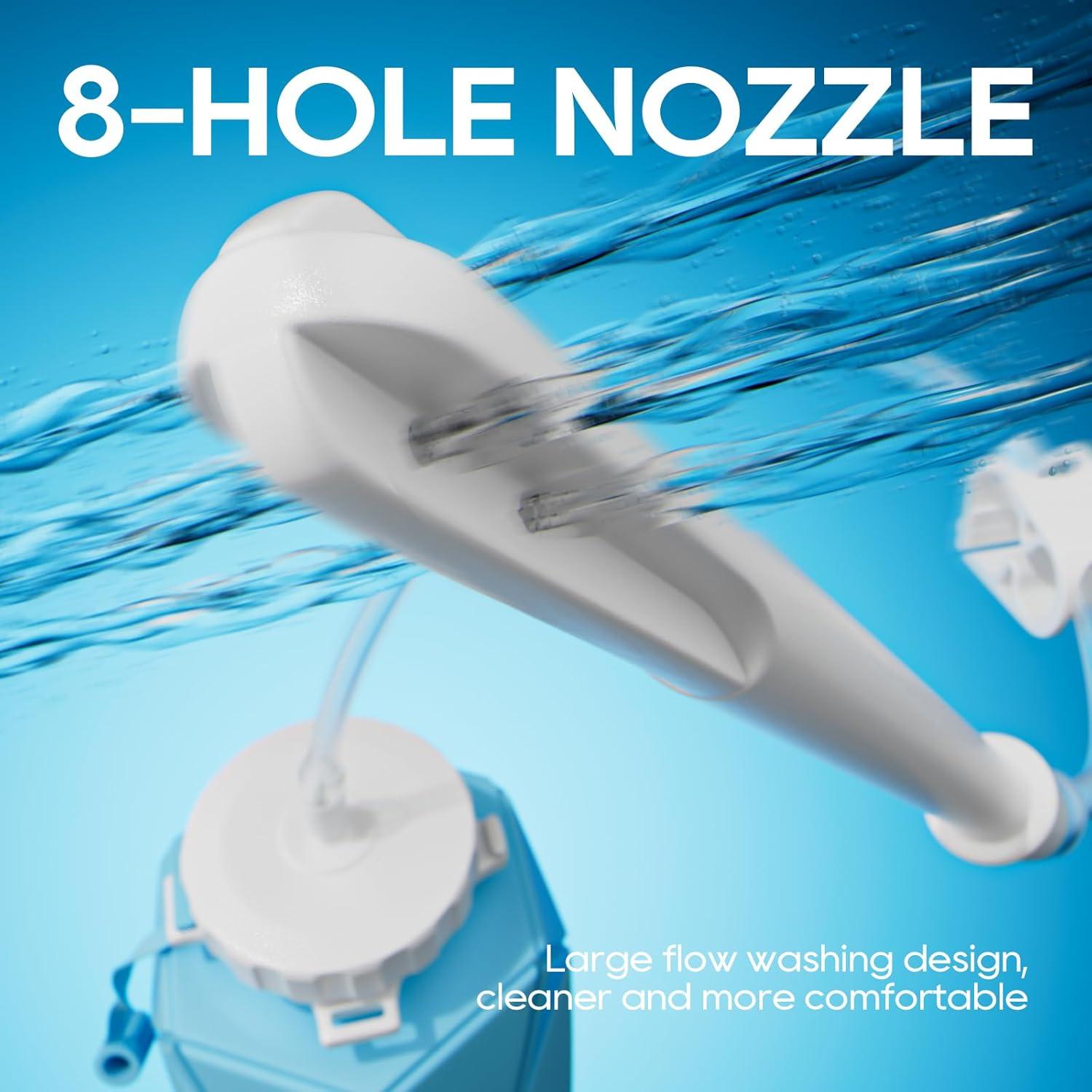 Kit de Enema de Silicona Plegable GNEGKLEAN 1.2L con 5 Puntas