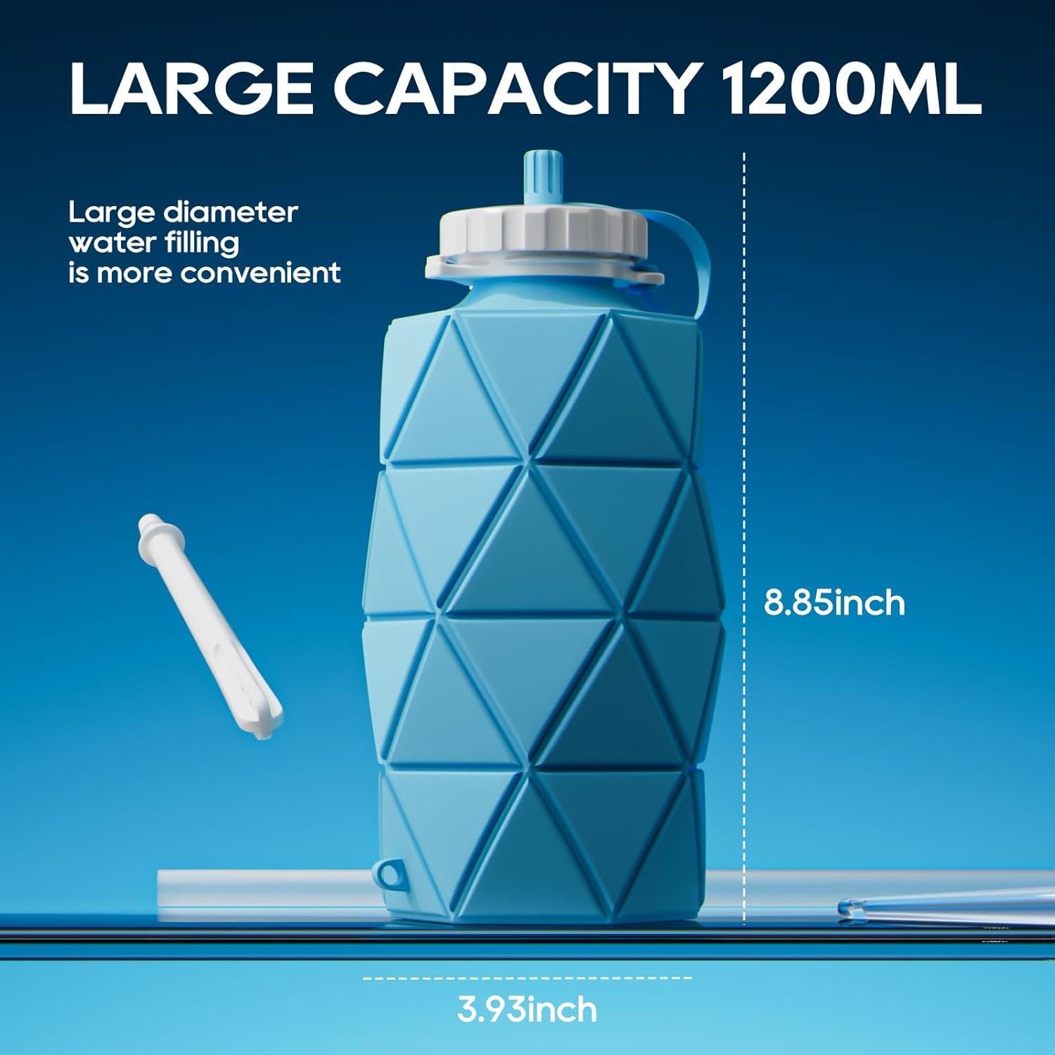 Kit de Enema de Silicona Plegable GNEGKLEAN 1.2L con 5 Puntas