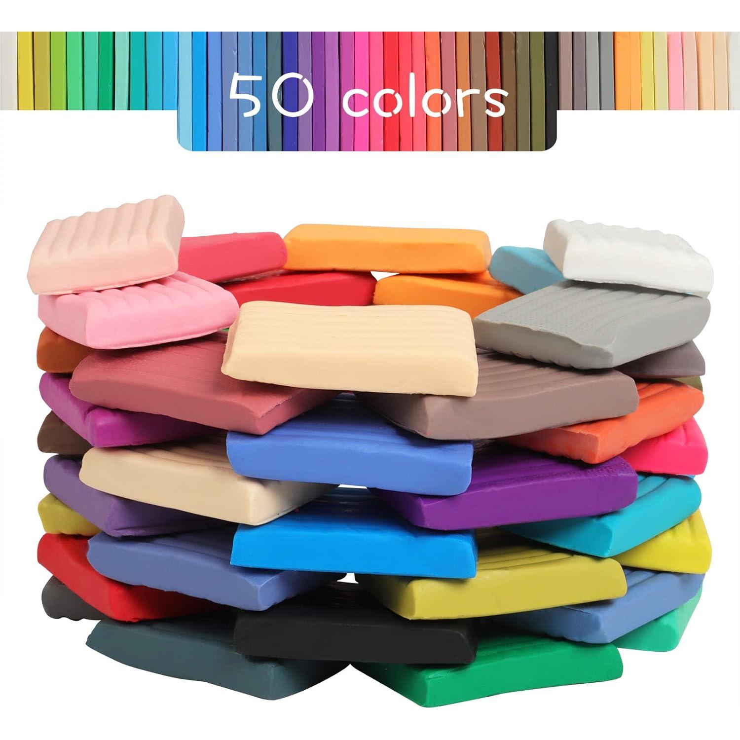 Kit de Arcilla Polimérica 50 Colores Aestd-ST para Niños