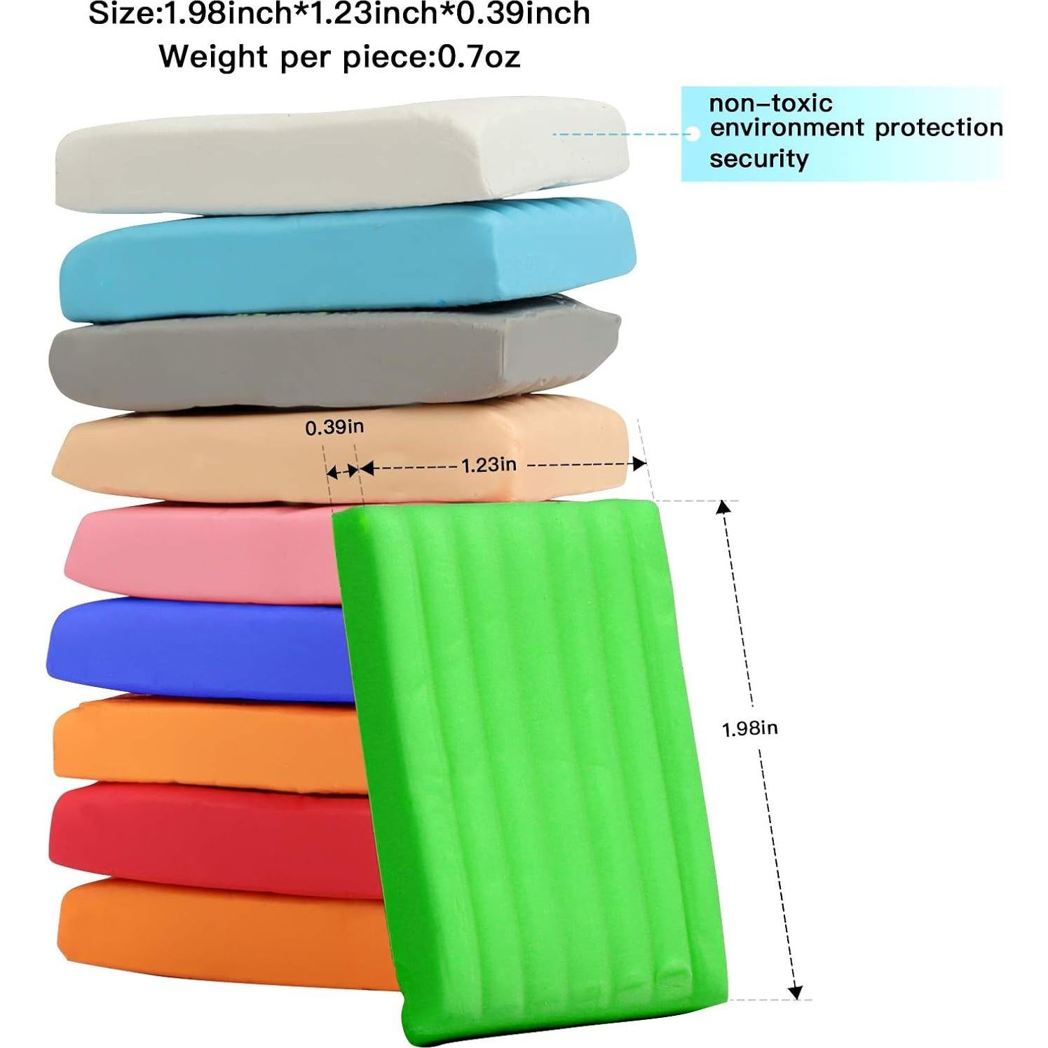 Kit de Arcilla Polimérica 50 Colores Aestd-ST para Niños