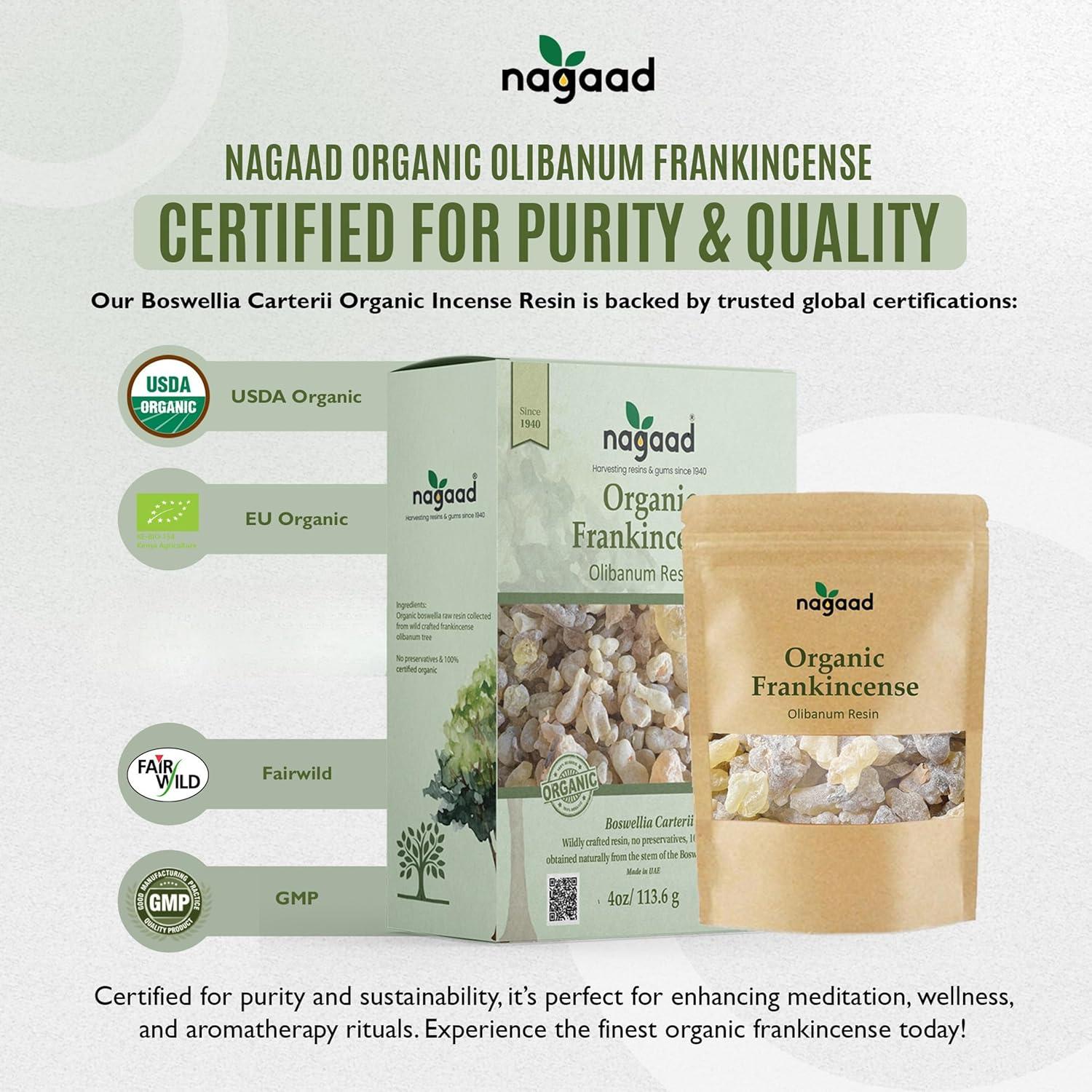 Resina de Incienso Orgánico Nagaad 113.4 g - Boswellia Carterii Pura