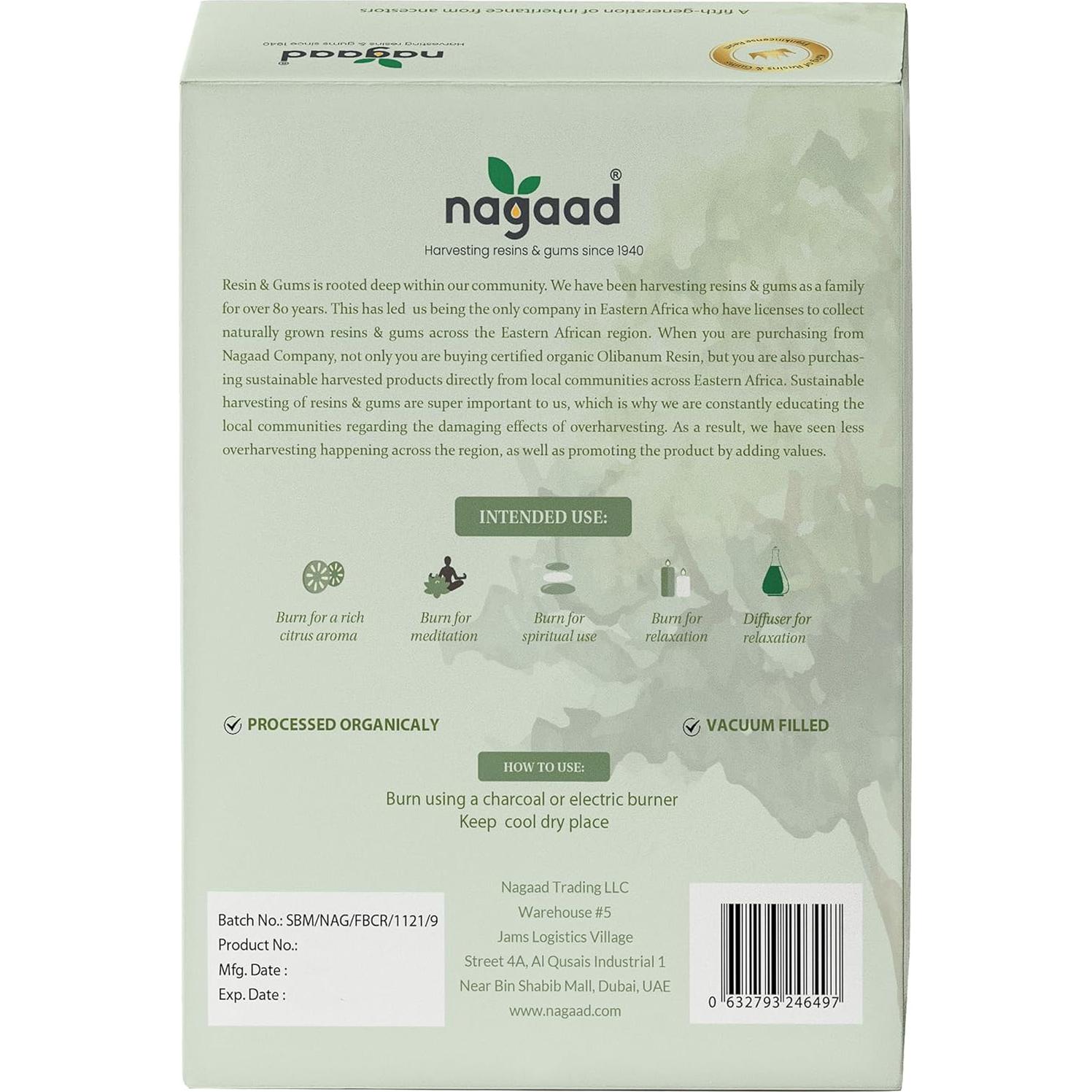 Resina de Incienso Orgánico Nagaad 113.4 g - Boswellia Carterii Pura