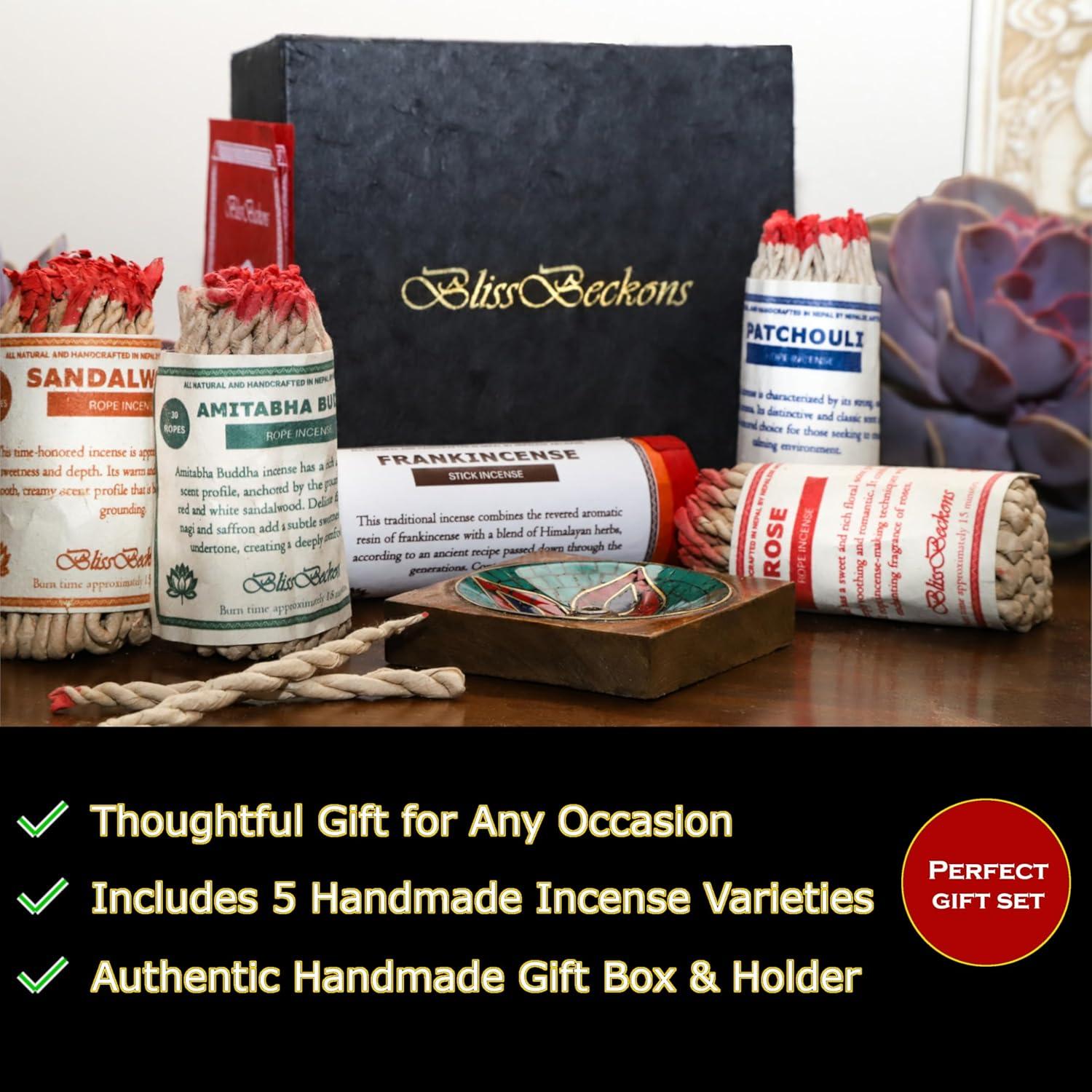 Juego de Incienso Tibetano Hecho a Mano BlissBeckons - 150 Piezas