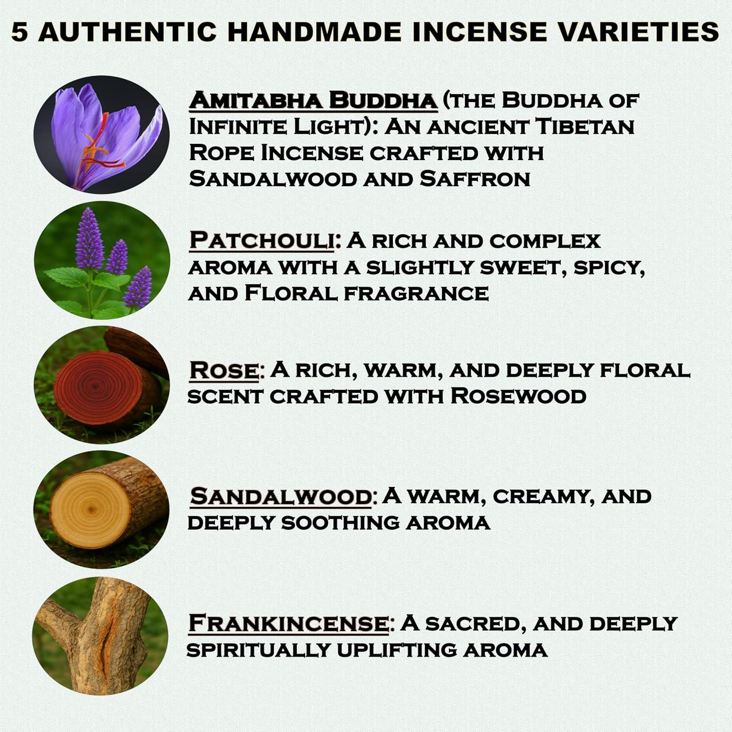 Juego de Incienso Tibetano Hecho a Mano BlissBeckons - 150 Piezas