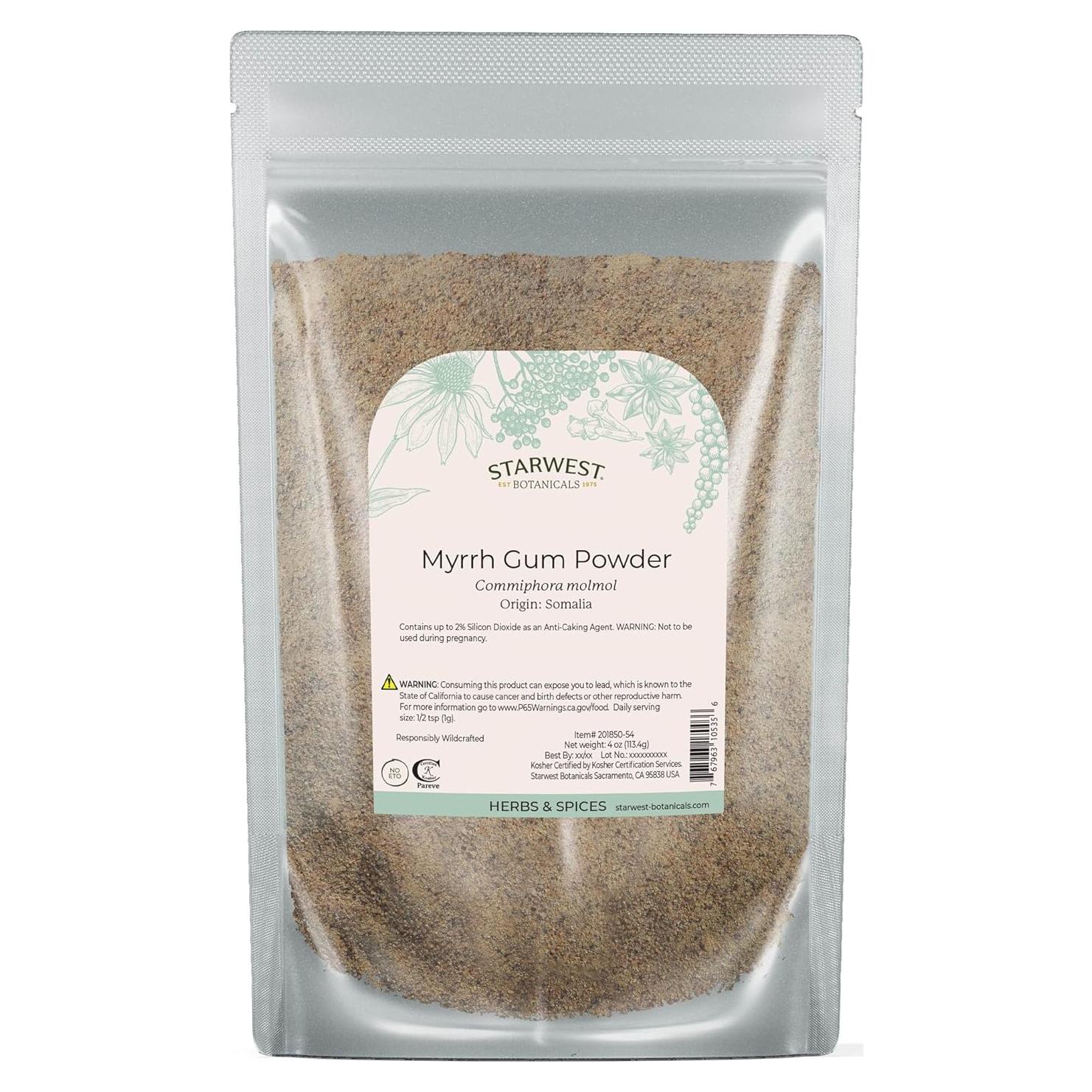 Polvo de Goma de Mirra Starwest Botanicals 113.4 g - Natural y Kosher