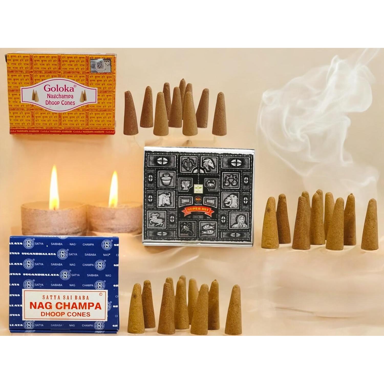 Set de Conos de Incienso Nag Champa Giftbrit - 34 Unidades