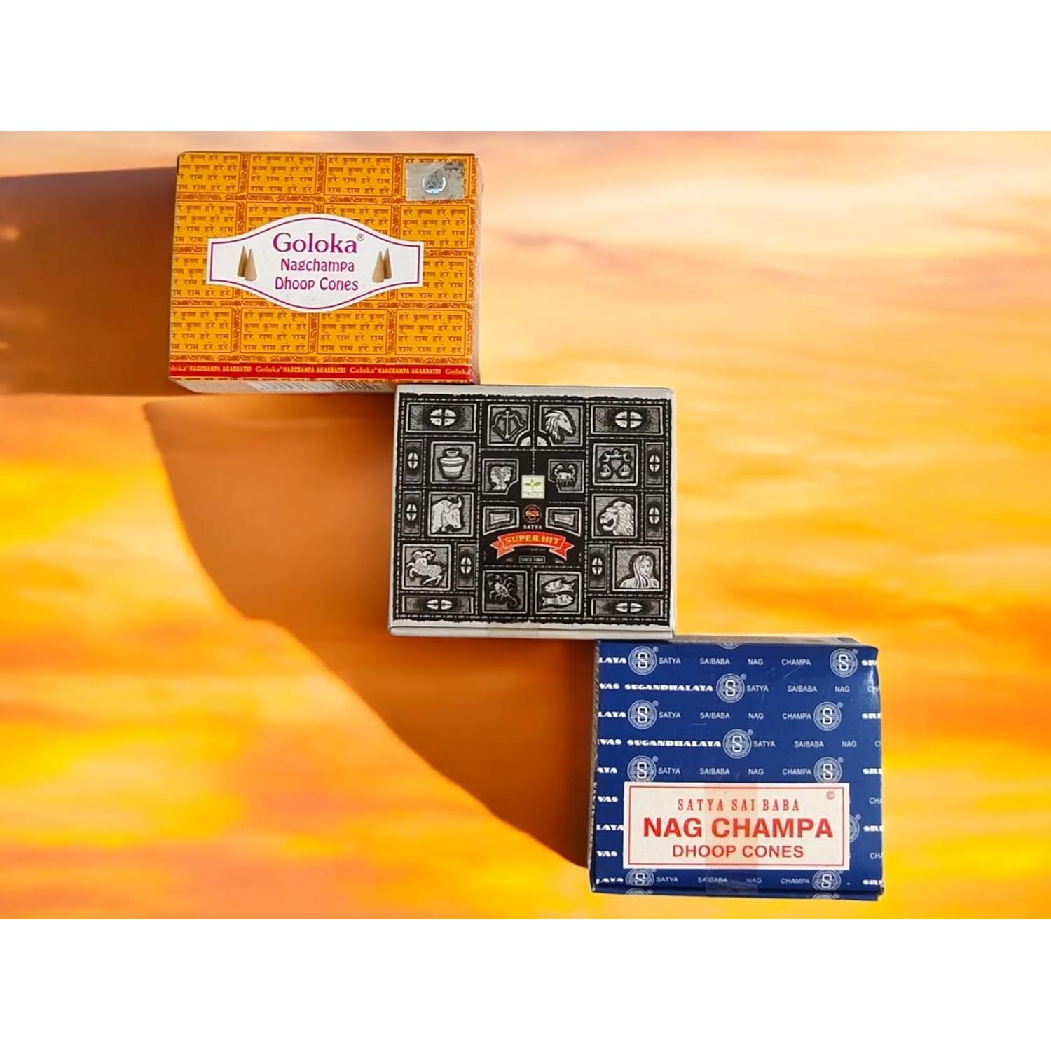 Set de Conos de Incienso Nag Champa Giftbrit - 34 Unidades