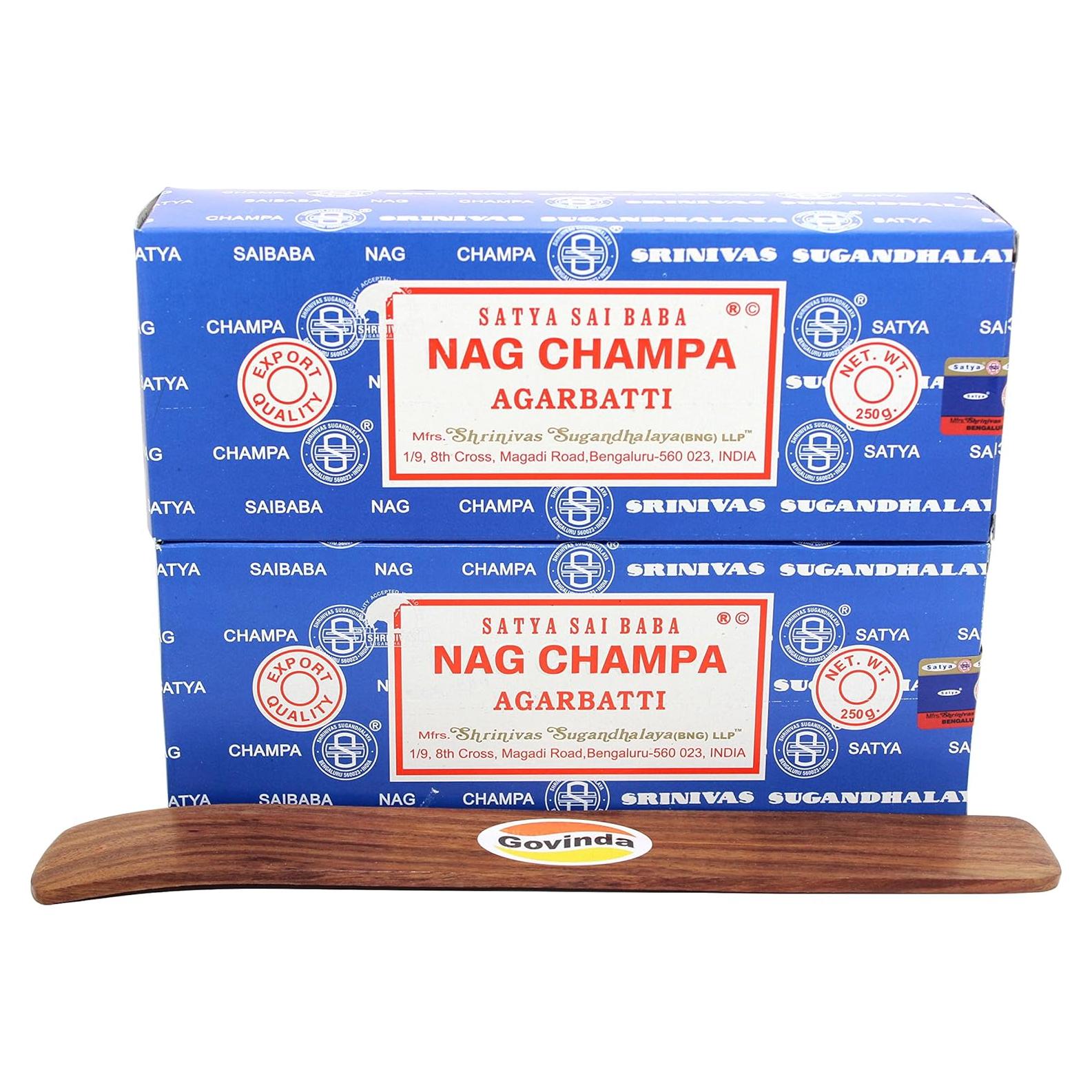Incienso Nag Champa Govinda 500g con Soporte de Madera