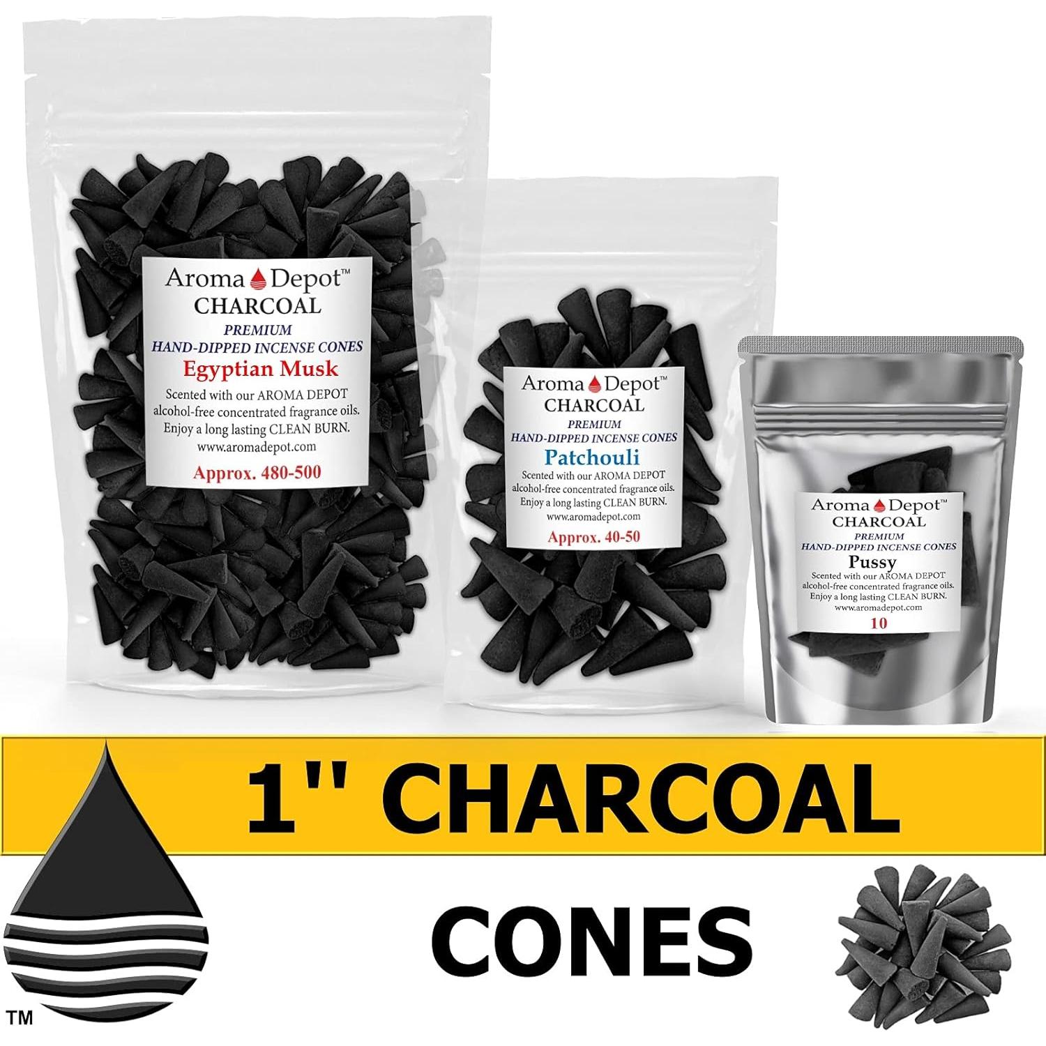 Conos de Incienso de Carbón Aroma Depot Nag Champa - 10 Unidades