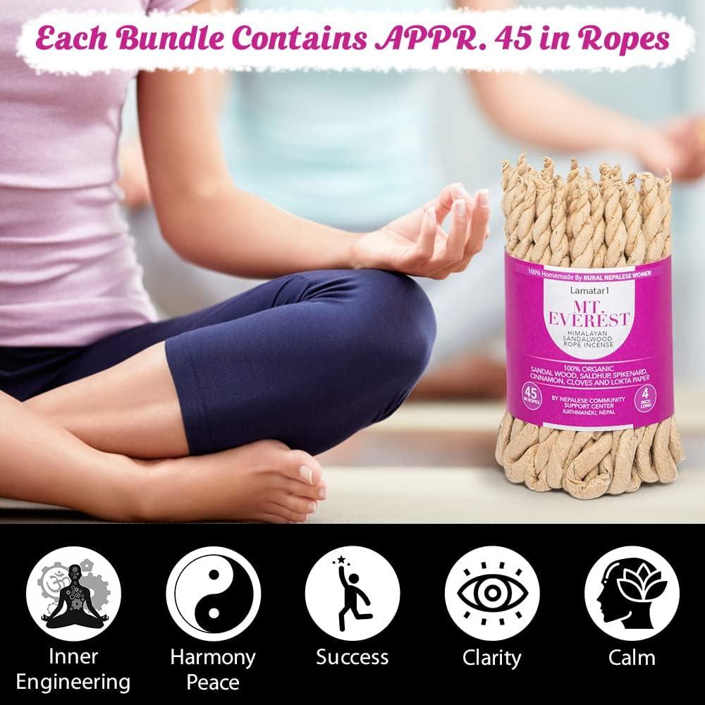 Incienso de Cuerda Lamatar1 de Sándalo Himalayo 45 Cuerdas