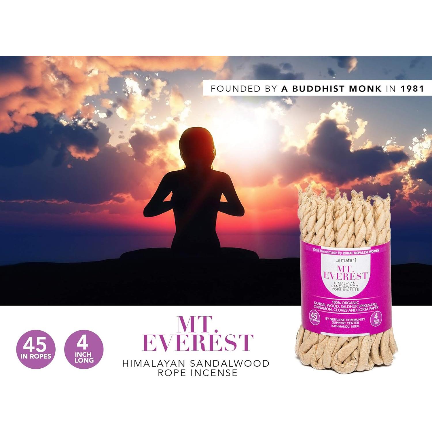 Incienso de Cuerda Lamatar1 de Sándalo Himalayo 45 Cuerdas