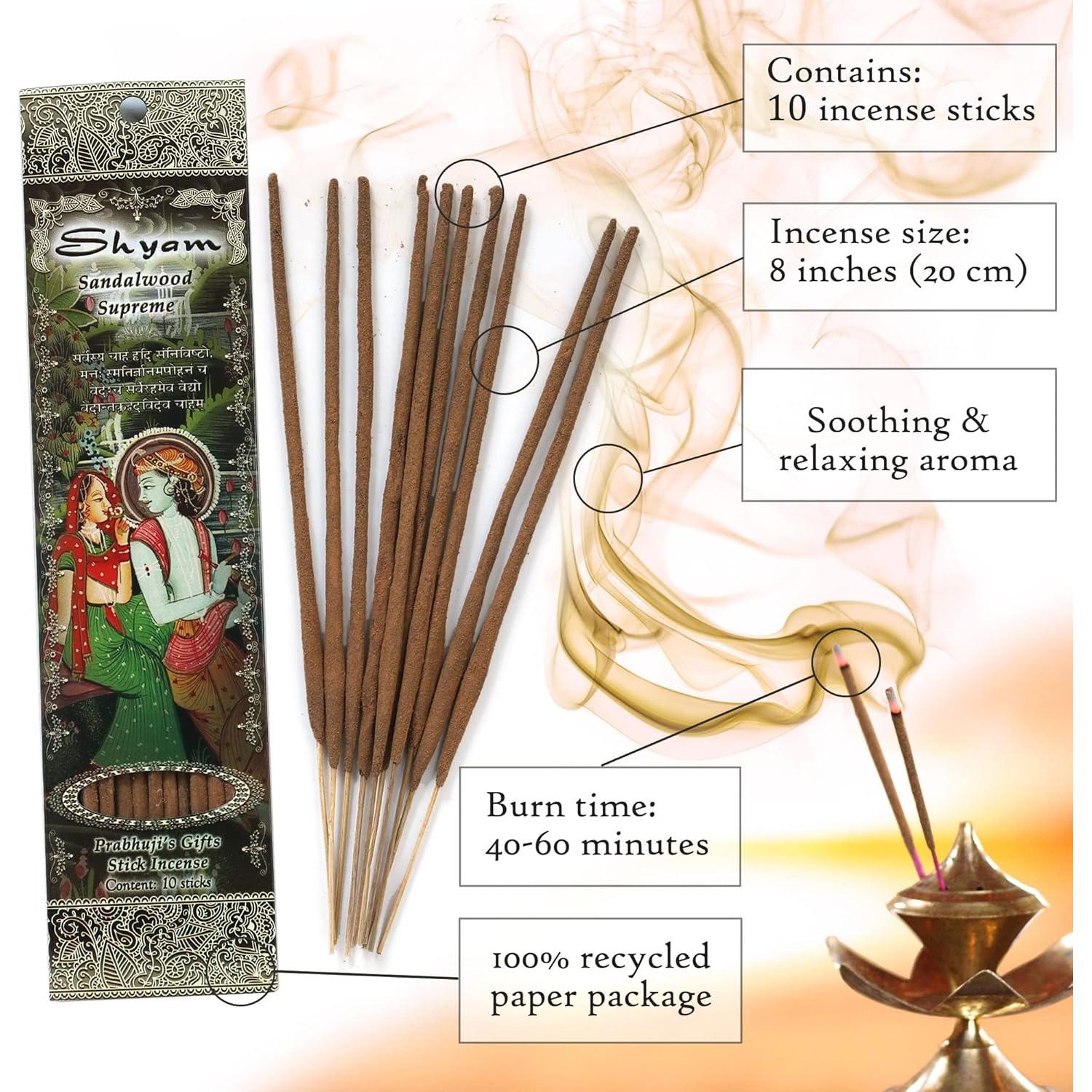 Incienso Espiritual Regalos de Prabhuji Sándalo 30 Varitas