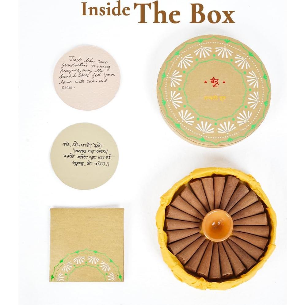 Conos de Incienso Natural Boond Sandali - 25 Unidades