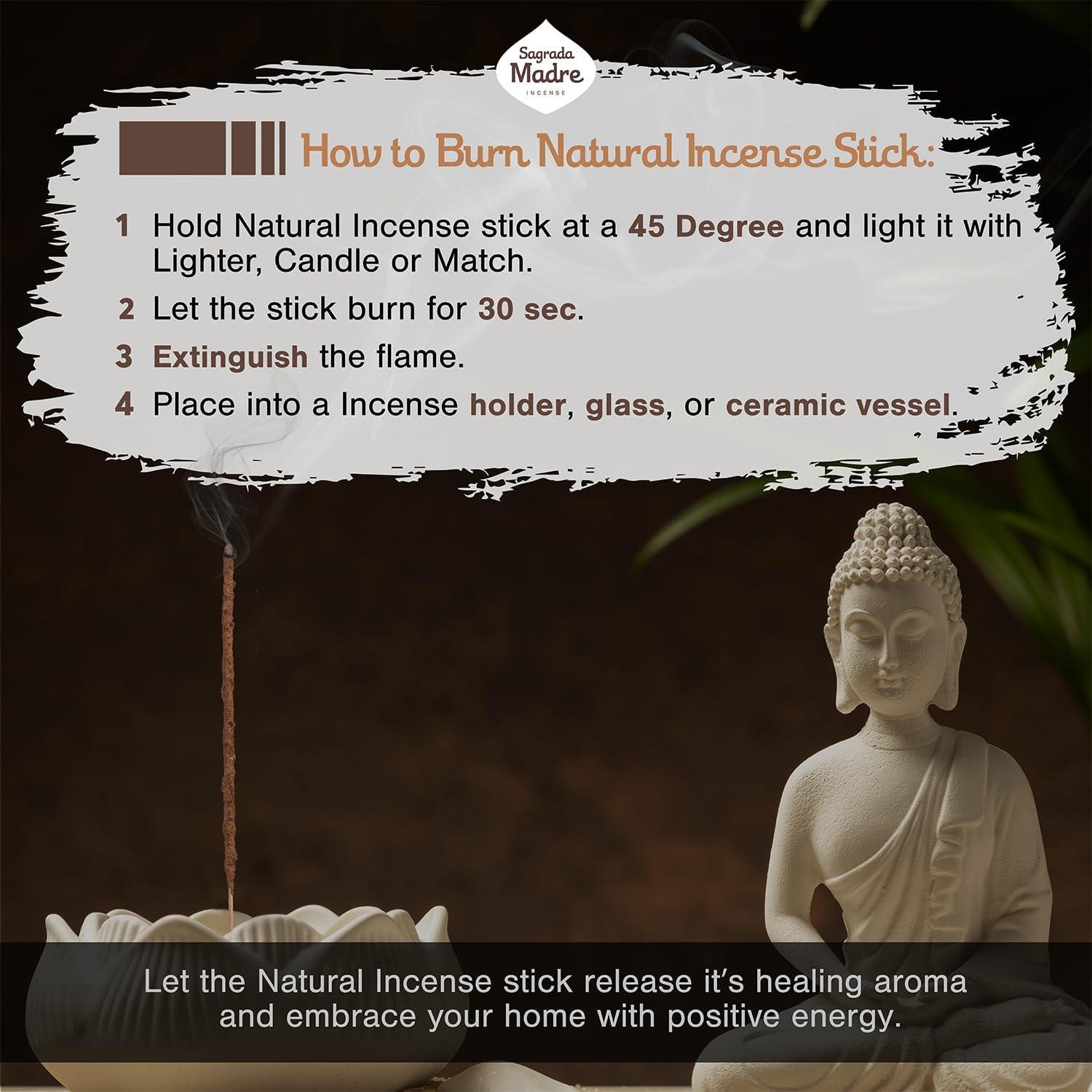 Varitas de Incienso Sagrada Madre Sándalo Natural 8 Pcs 22.86 cm