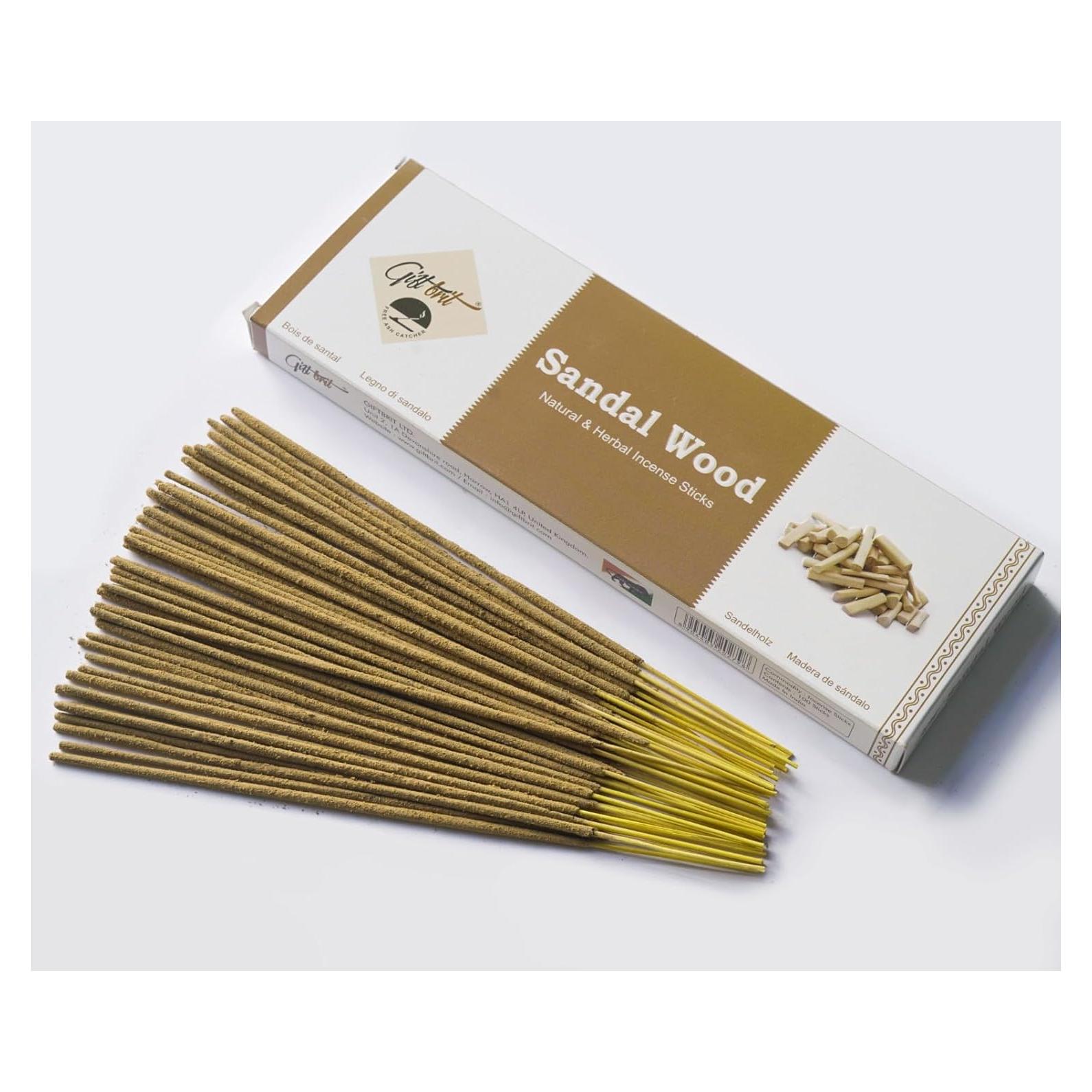 Varitas de Incienso Natural Sándalo Giftbrit 100 Unidades