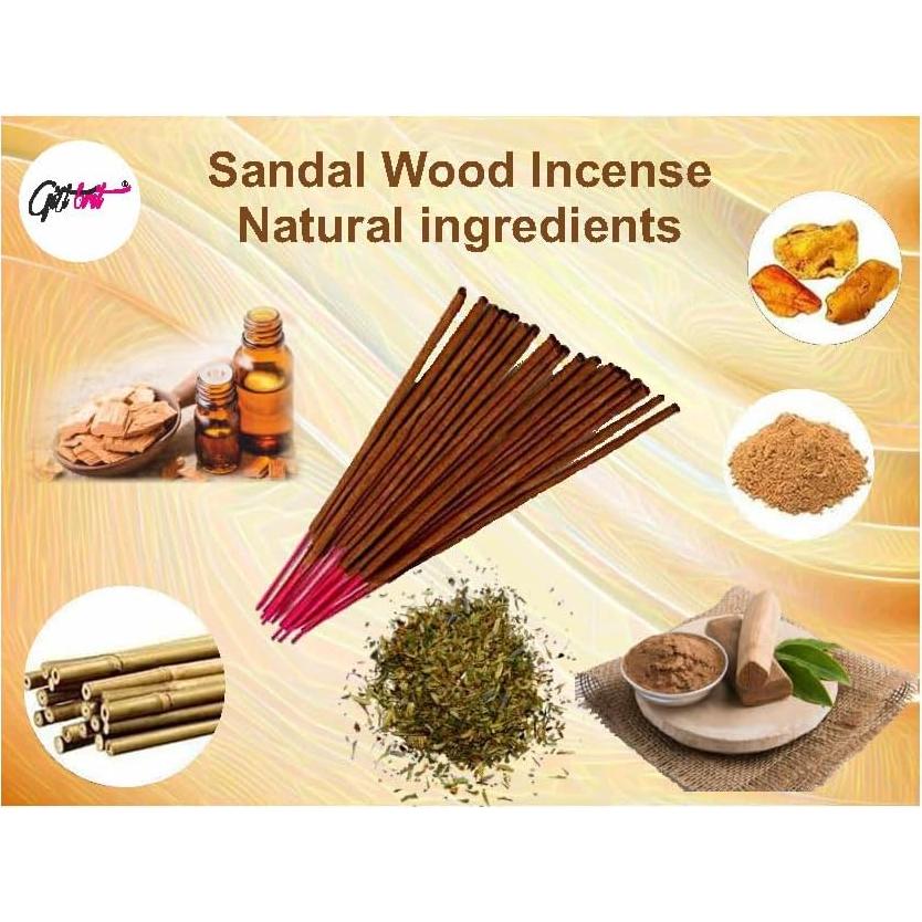 Varitas de Incienso Natural Sándalo Giftbrit 100 Unidades