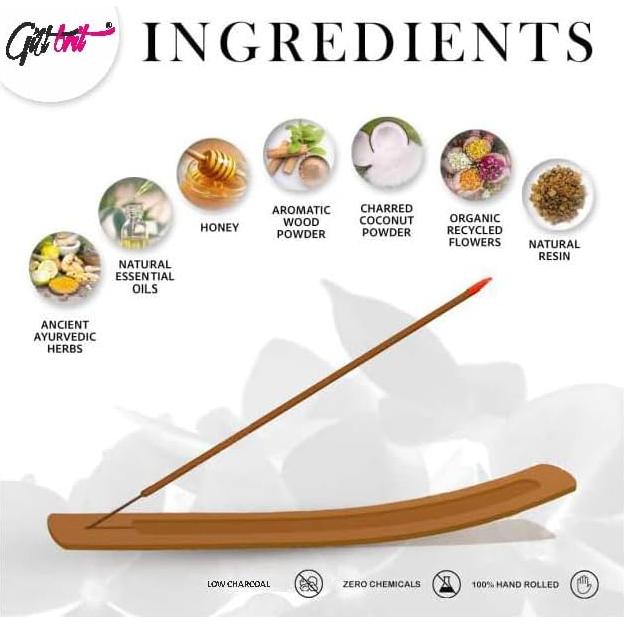 Varitas de Incienso Natural Sándalo Giftbrit 100 Unidades