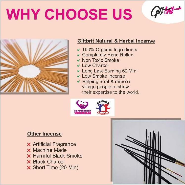 Varitas de Incienso Natural Sándalo Giftbrit 100 Unidades