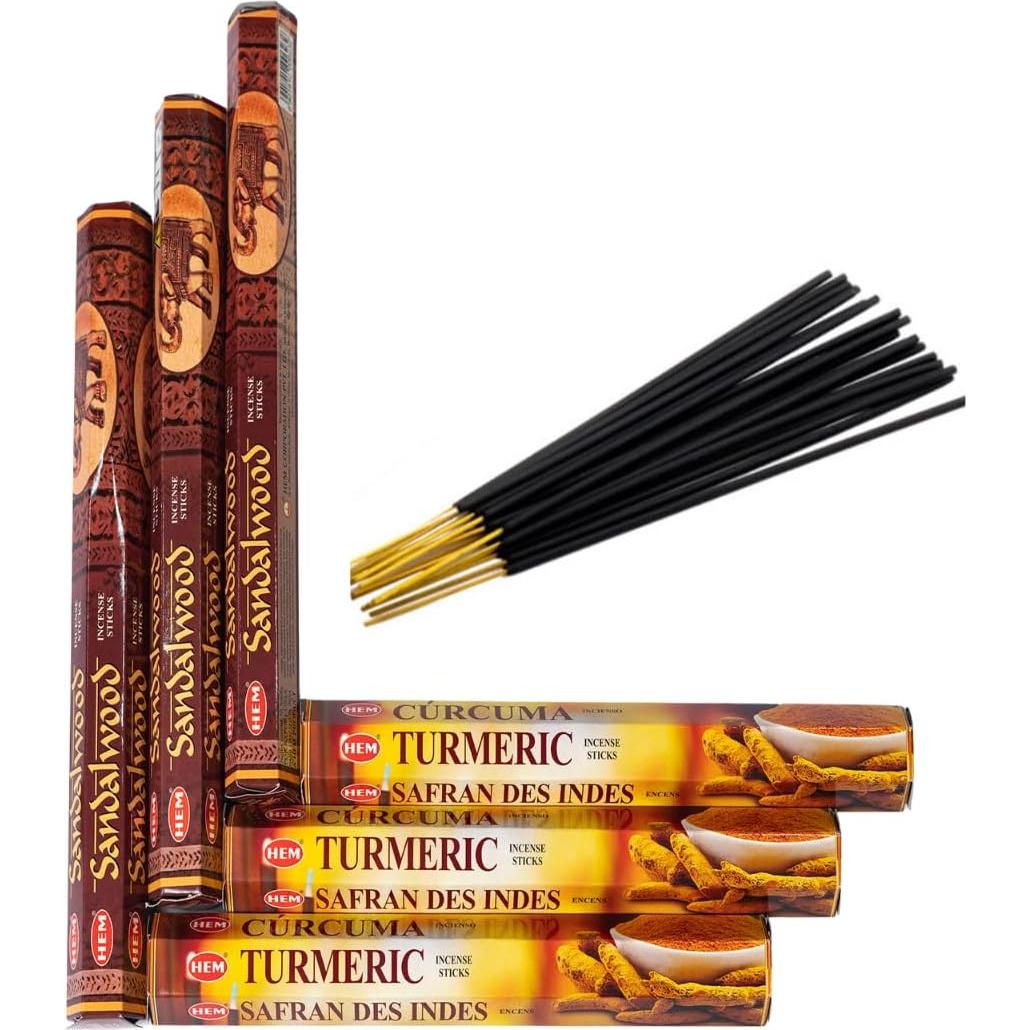 Incienso de Sándalo y Cúrcuma Hem con Soporte ANKCIENSE 120 Varitas