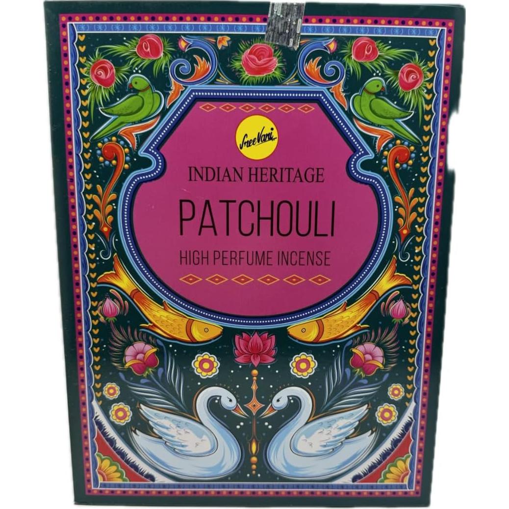 Varillas de Incienso Sree Vani Pachulí 12 Unidades 15g