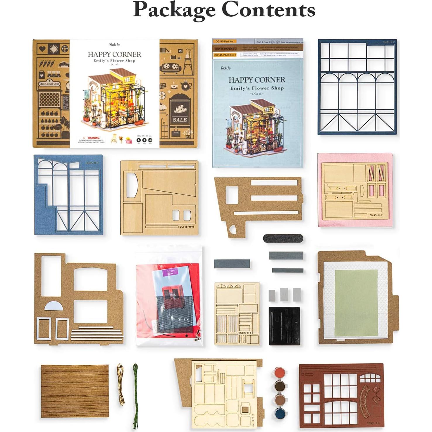 Rolife Kit Casa de Muñecas DIY Tienda de Flores 22x19x21 cm
