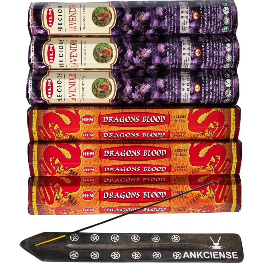 Incienso Hem Lavanda y Sangre de Dragón Rojo 120 Varillas