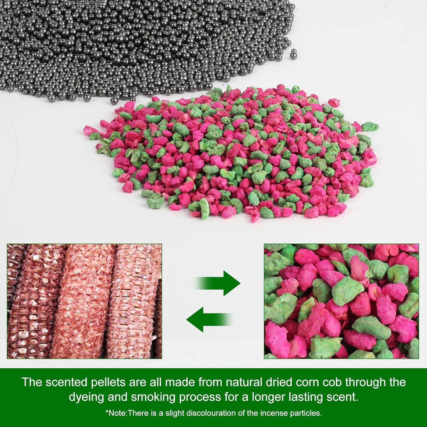 Juego de Jarrones Artificiales Greenma con Flores y Aromatizantes