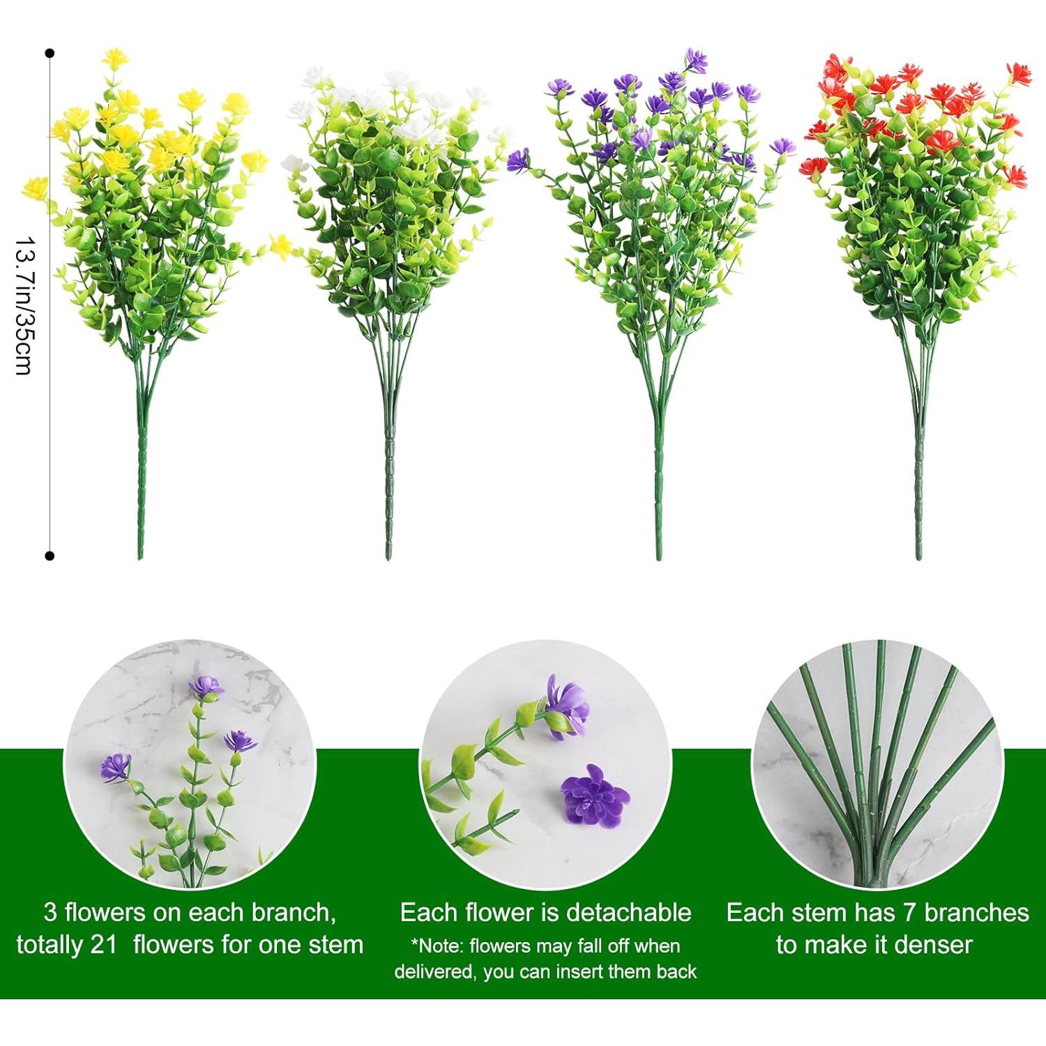 Juego de Jarrones Artificiales Greenma con Flores y Aromatizantes