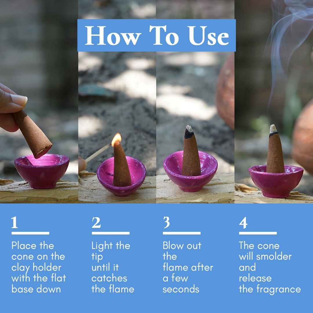 Conos de Incienso Motiya Boond - Jazmín Puro Natural 25 Unidades