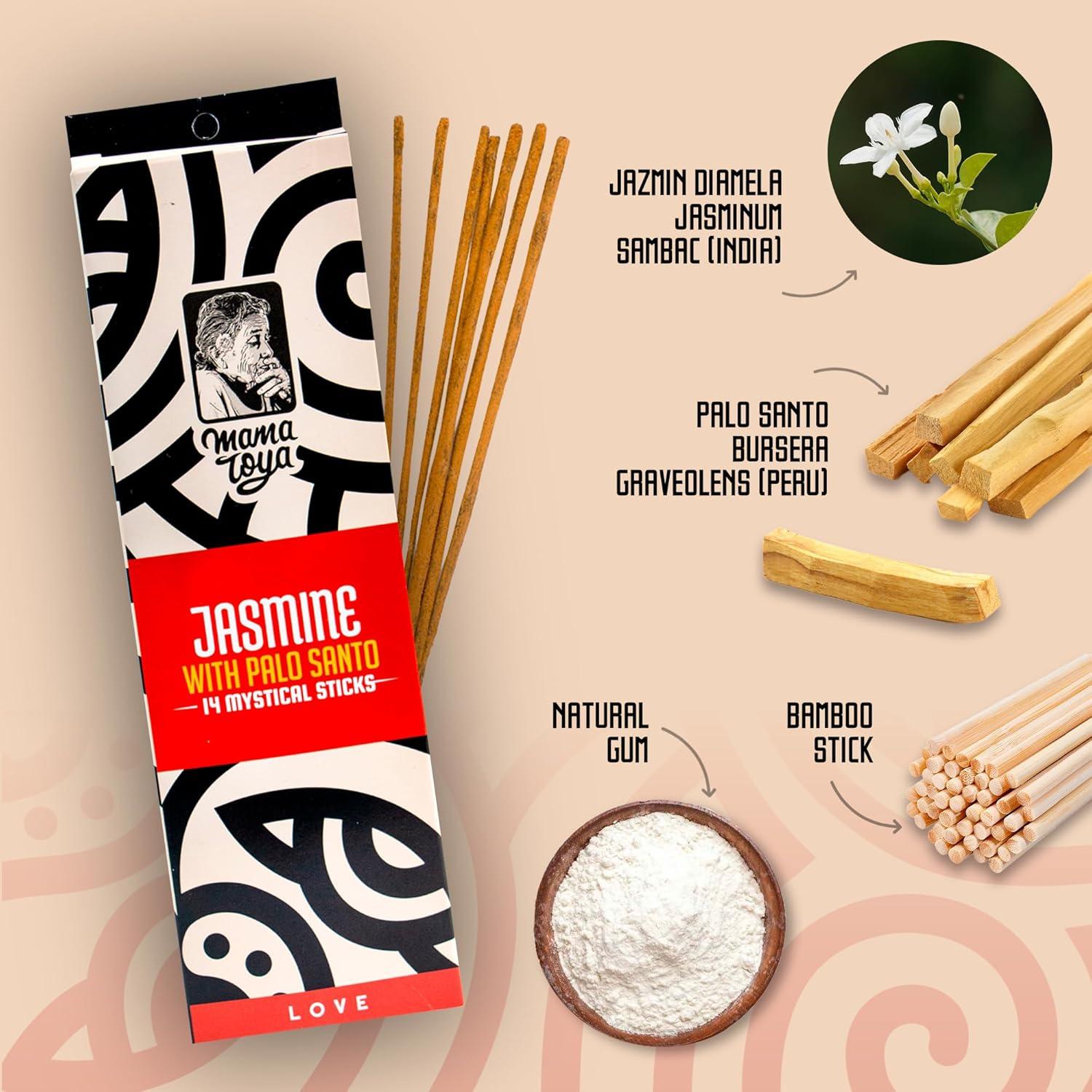 Varitas de Incienso Místico MUNAY Palo Santo y Jazmín - 14 Unidades