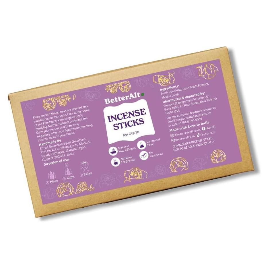 Varitas de Incienso Natural Rosa 30 Unidades Mejor Alt
