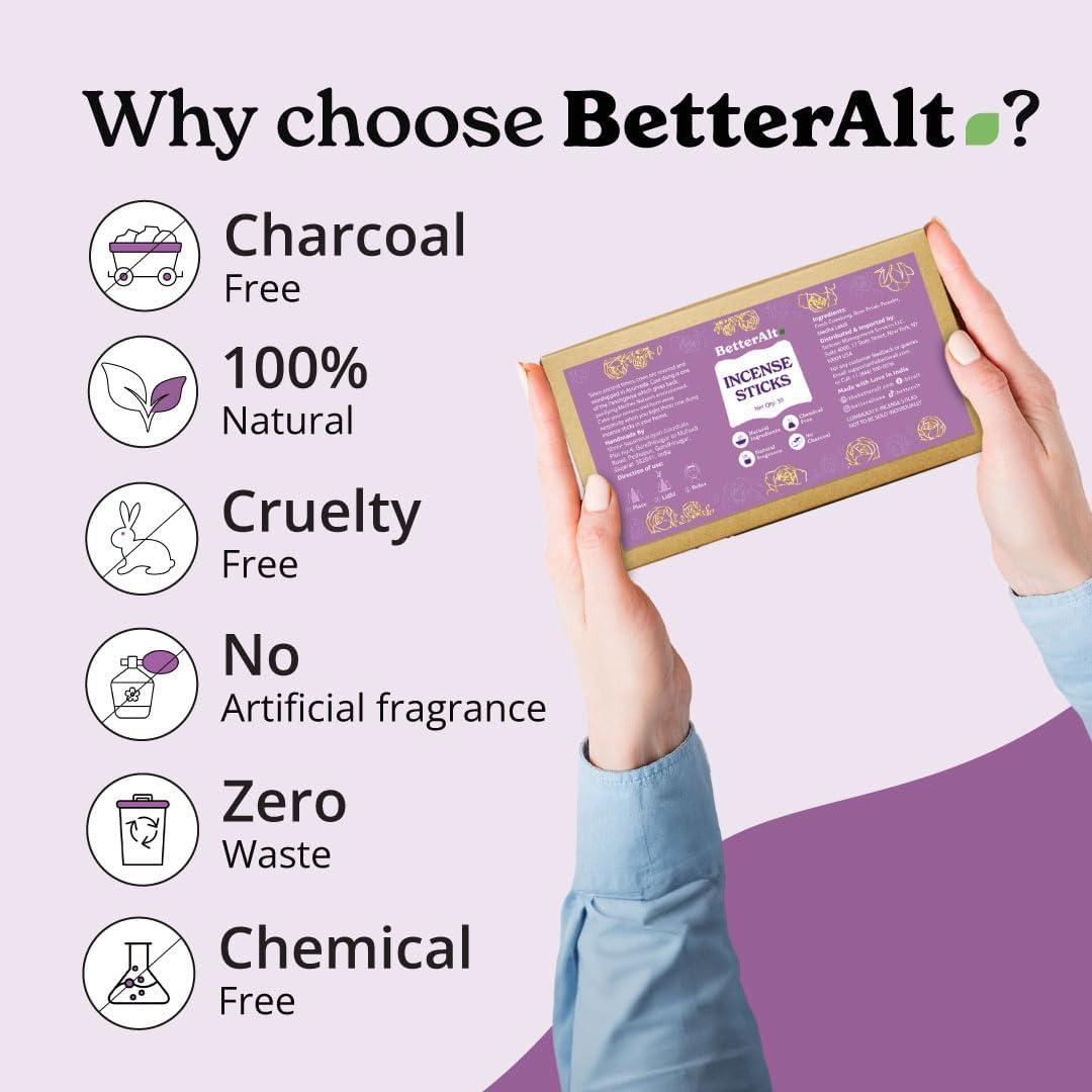 Varitas de Incienso Natural Rosa 30 Unidades Mejor Alt