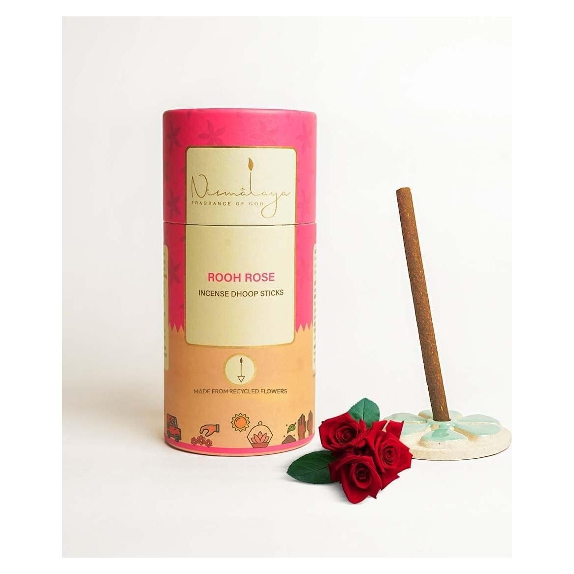 Incienso Natural Nirmalaya Rooh Rose 40 Varillas 180g