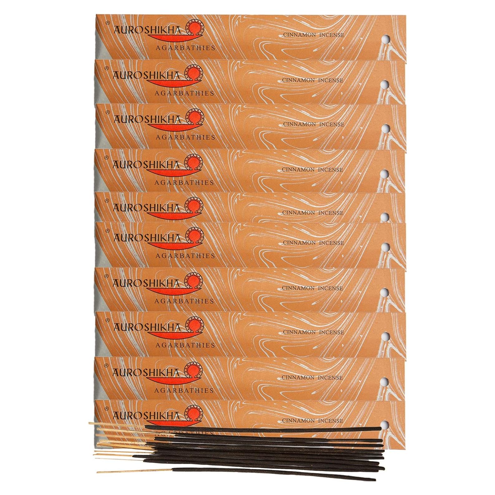 Incienso Natural Auroshikha Canela 10 Varitas 170g
