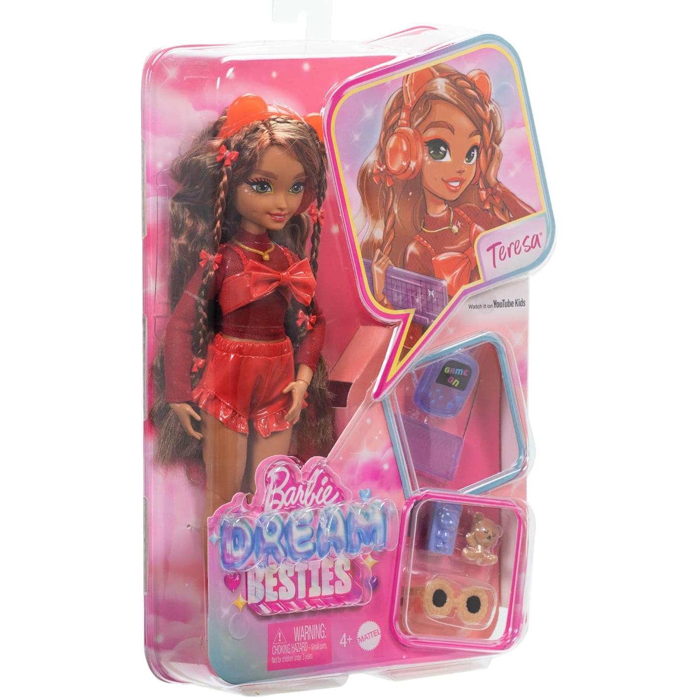 Muñeca Barbie Dream Besties Teresa con Accesorios de Videojuegos