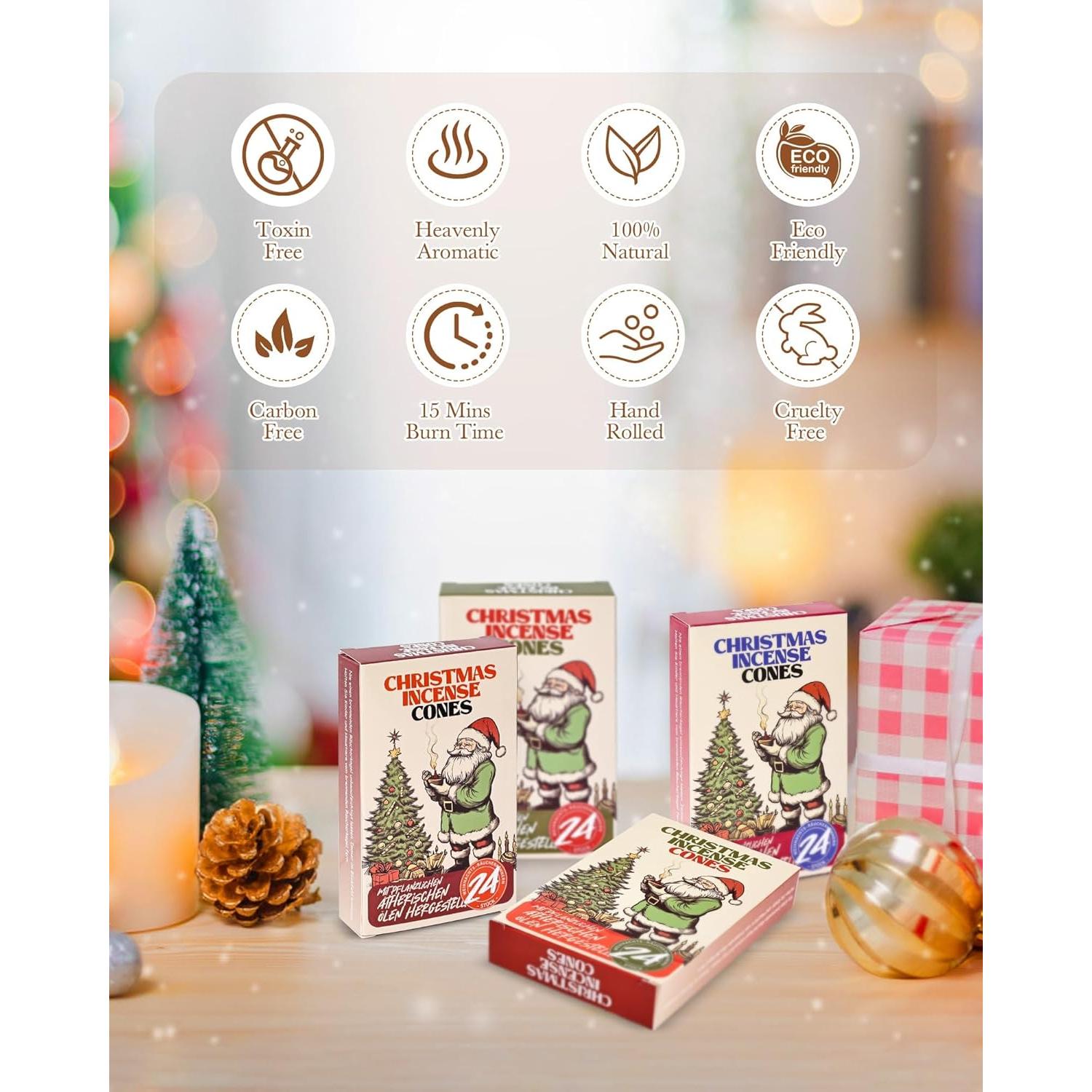 Conos de Incienso Aromatizados Navidad FOUCILO 5cm Relax