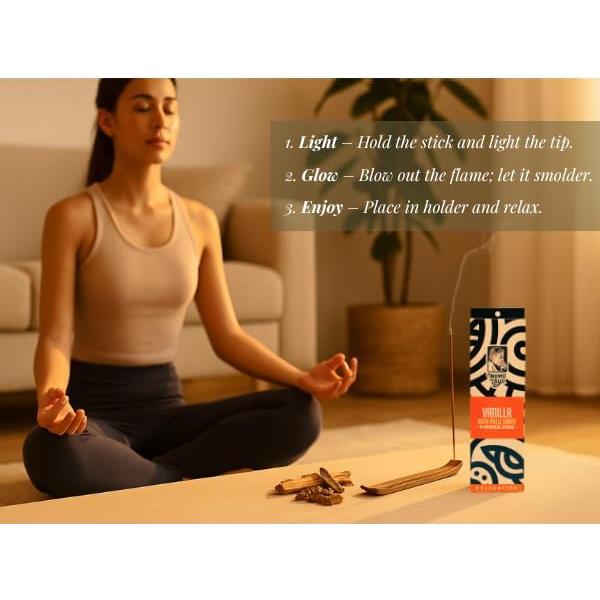 Incienso Munay Vainilla y Palo Santo - 14 Varitas Artesanales