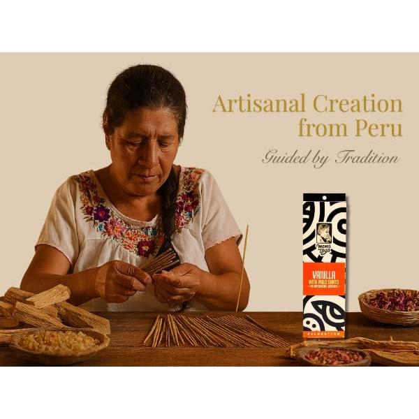 Incienso Munay Vainilla y Palo Santo - 14 Varitas Artesanales