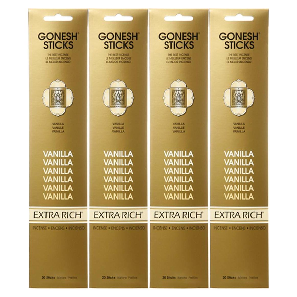 Varitas de Incienso Vainilla Gonesh - Juego de 4 Unidades