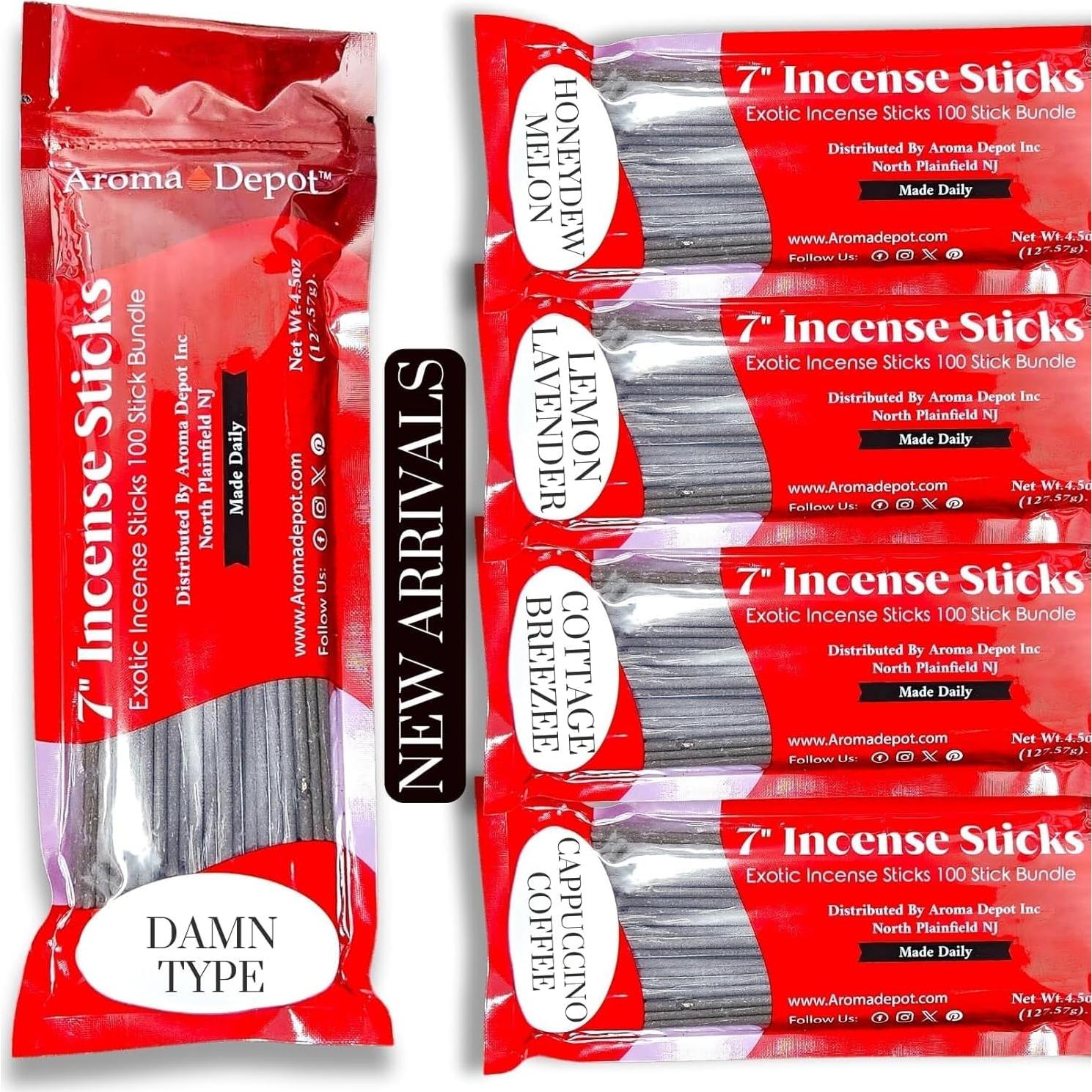 Varitas de Incienso Aroma Depot 7" - Paquete de 500 Varitas