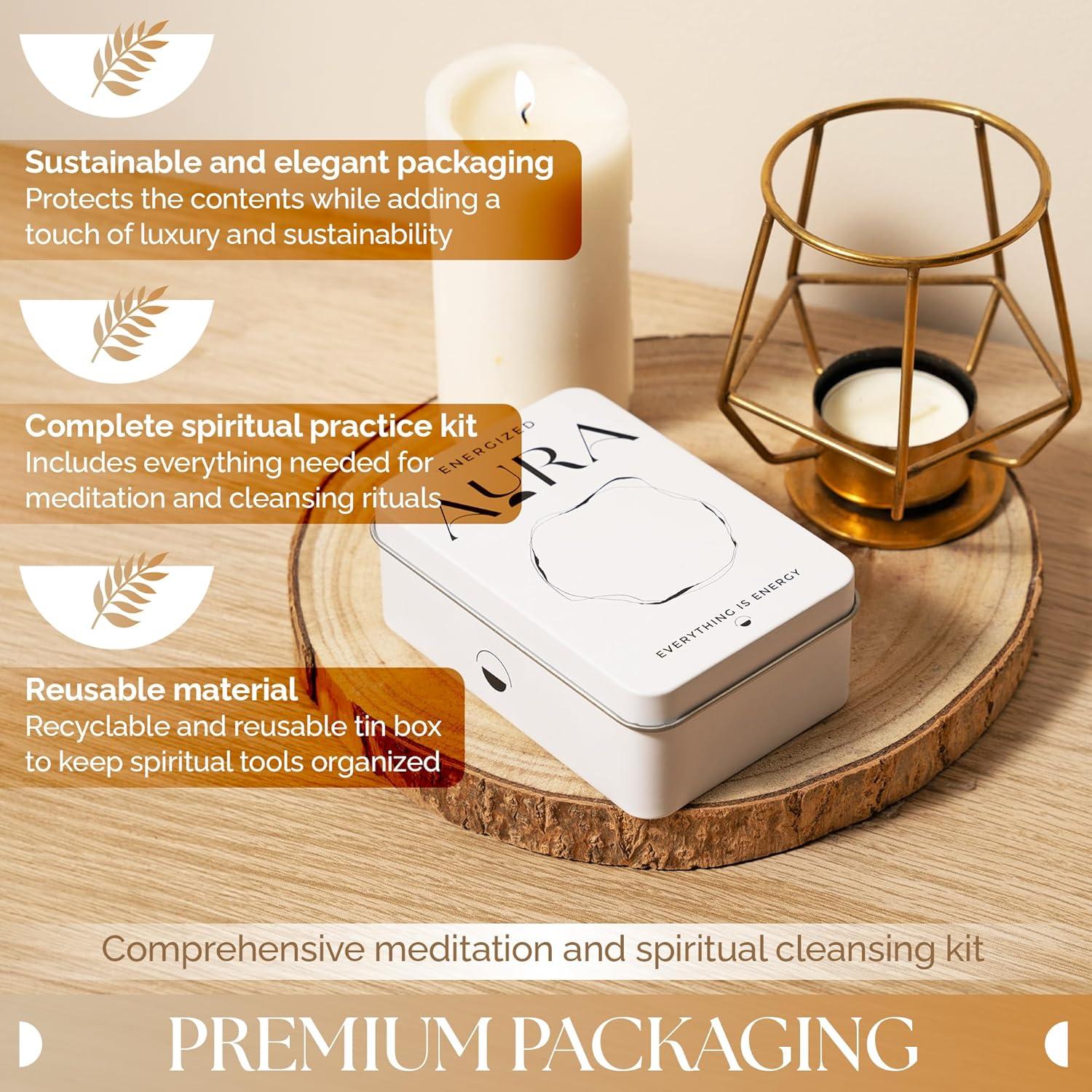 Palo Santo Energized Aura - 8 Palos de 10 cm - Aromaterapia