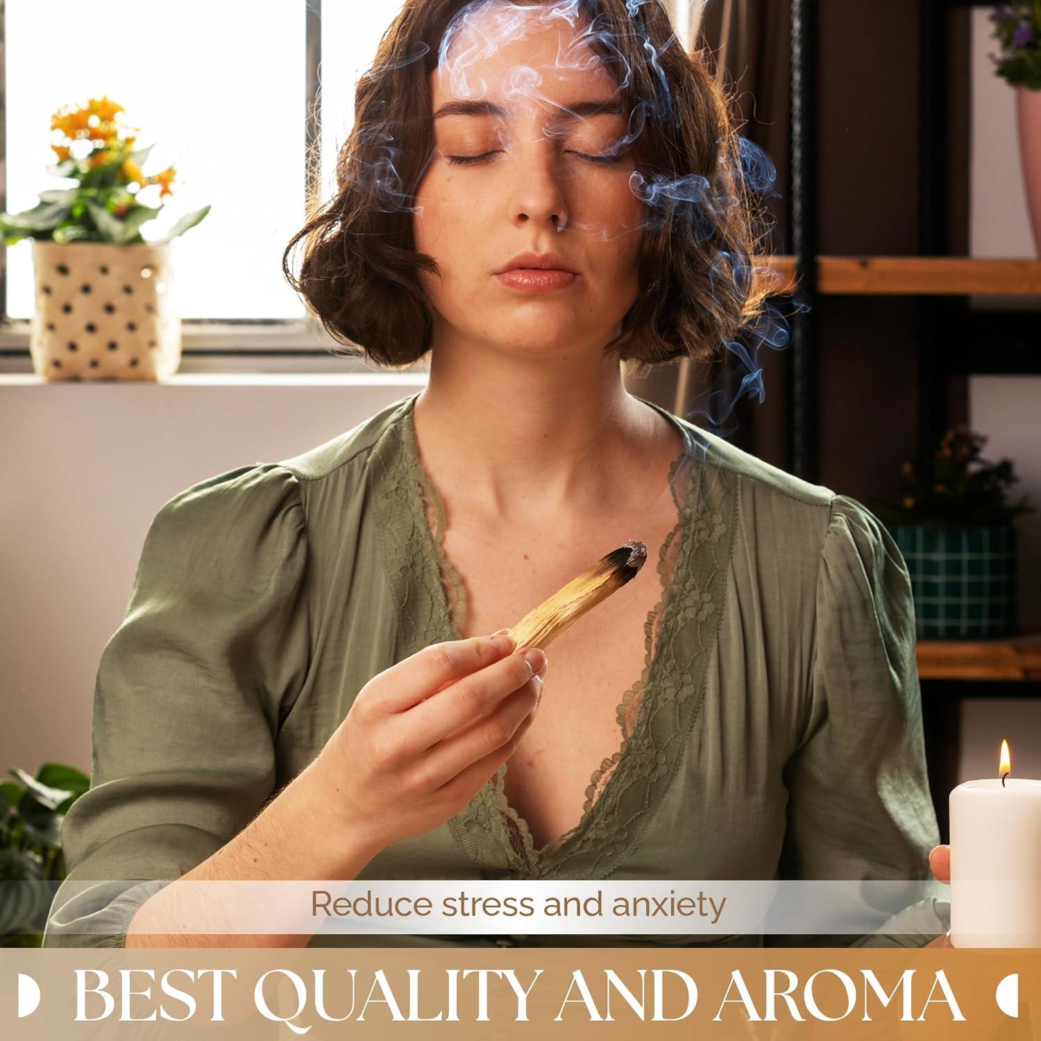 Palo Santo Energized Aura - 8 Palos de 10 cm - Aromaterapia