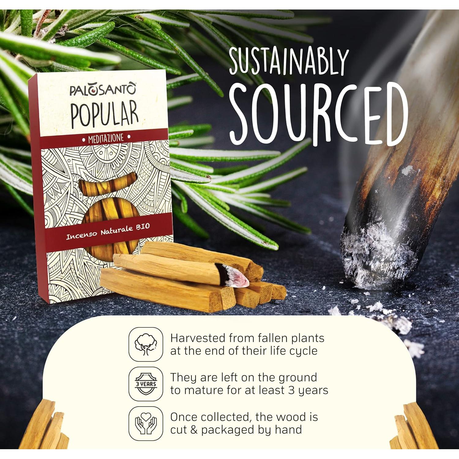 Varitas de Incienso Palosanto Herborea - 8 Unidades 5cm